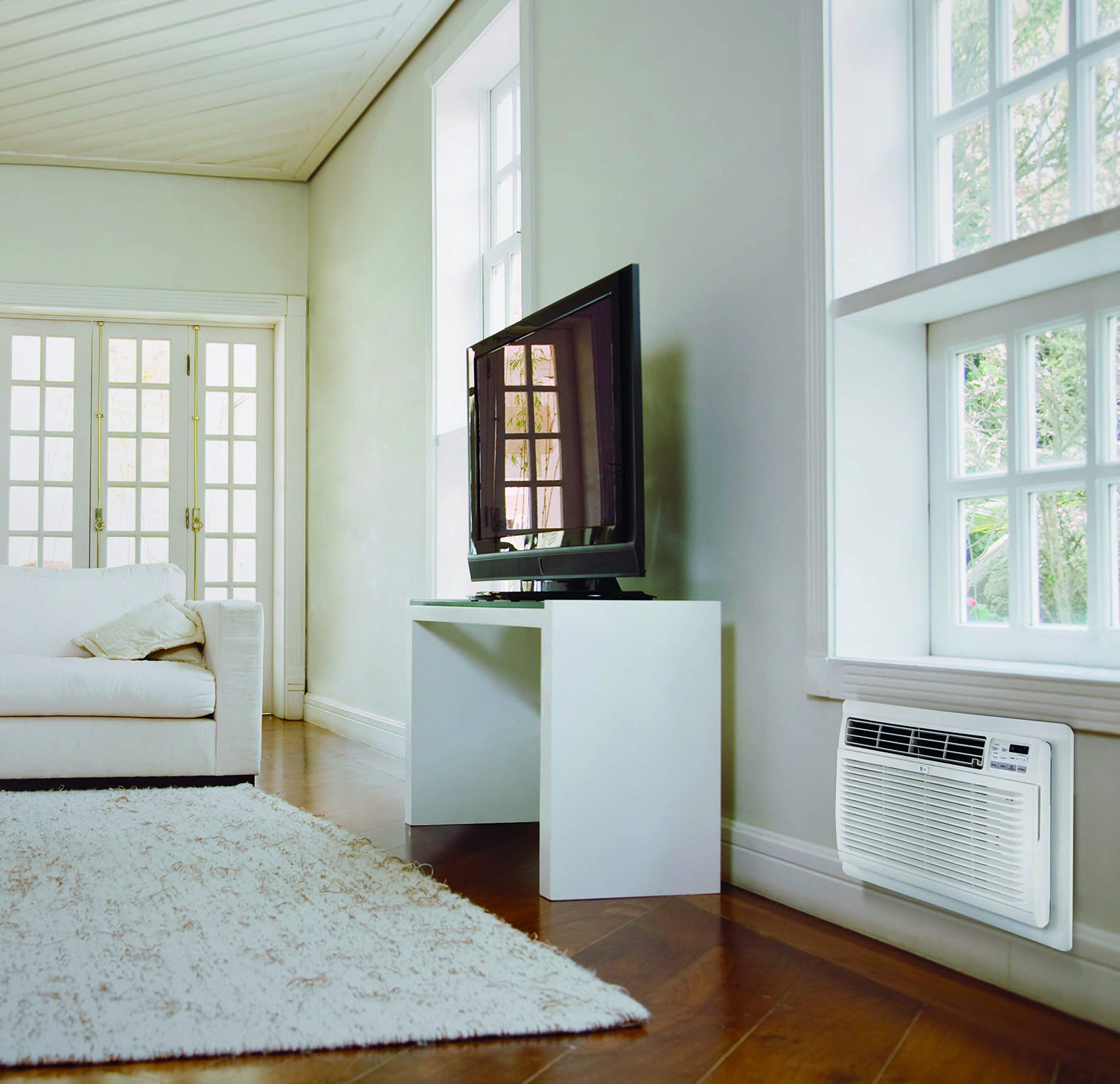 Lg 14,000 Btu Through The Wall Air Conditioner, Cools 750 Sqft (30 X 25 Room Size), Electronic Control With Remote, 3 Cooling  F