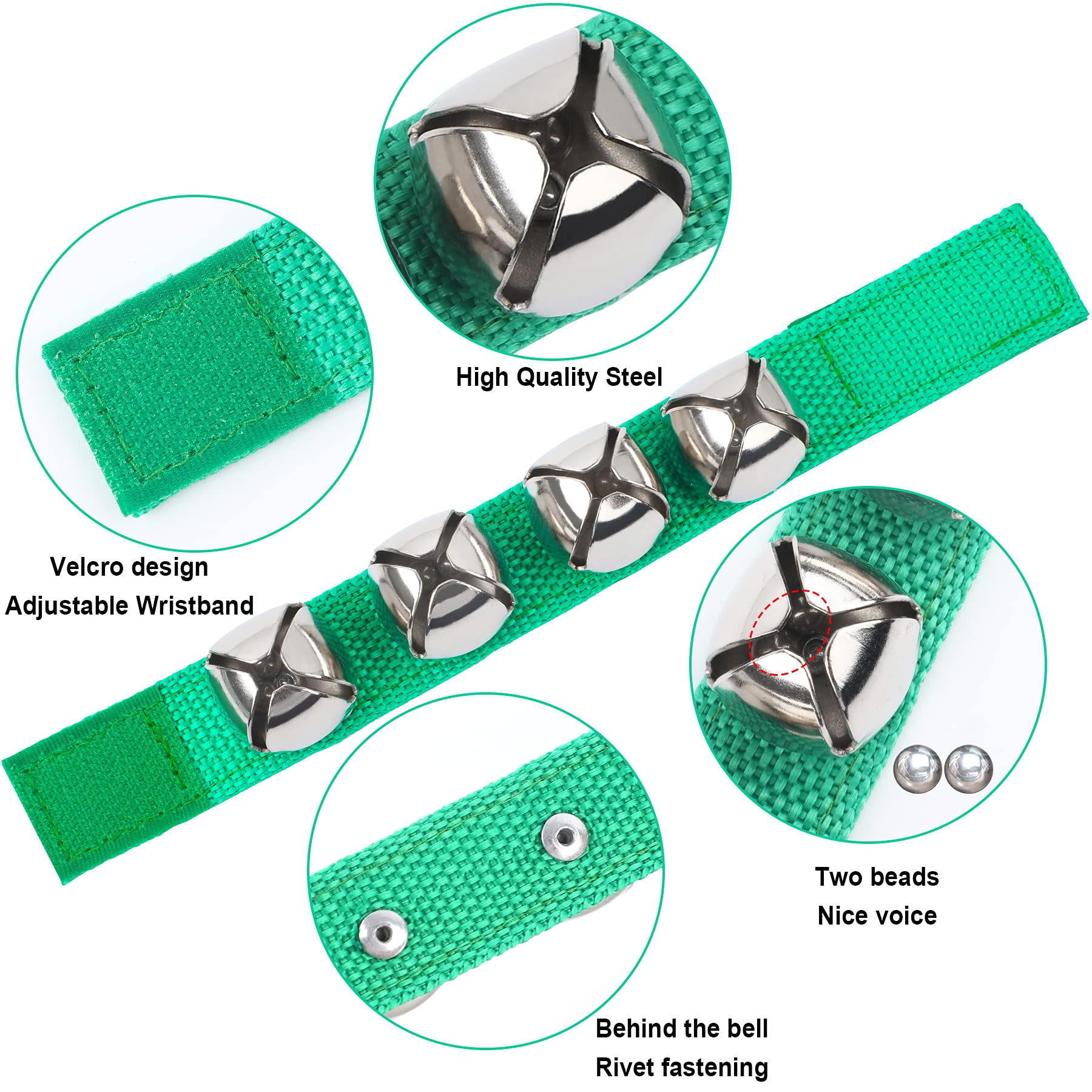 Augshy 24 Packs Shaker Musical Instruments For Kids, 12 Packs Egg Shaker And 12 Packs Wrist Hand Band Jingle Bells