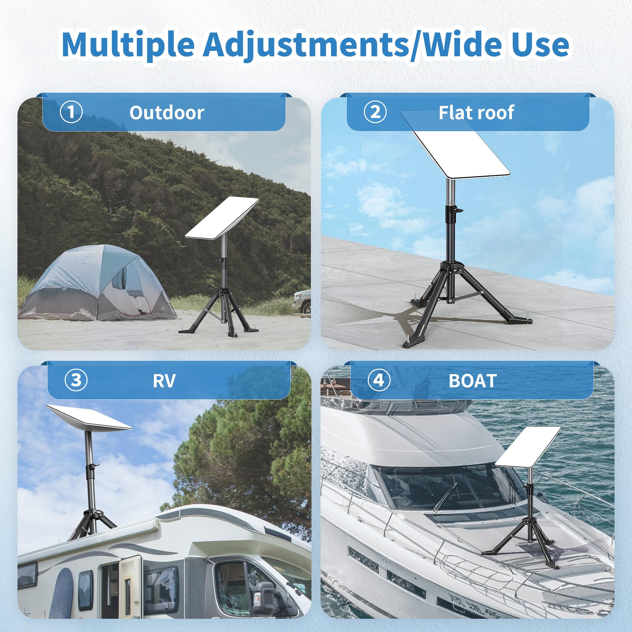 Starlink Tripod Mount For Starlink V2 / V1 Rectangular, Outdoor Portable Starlink Mounting Kit, Tripod Stand