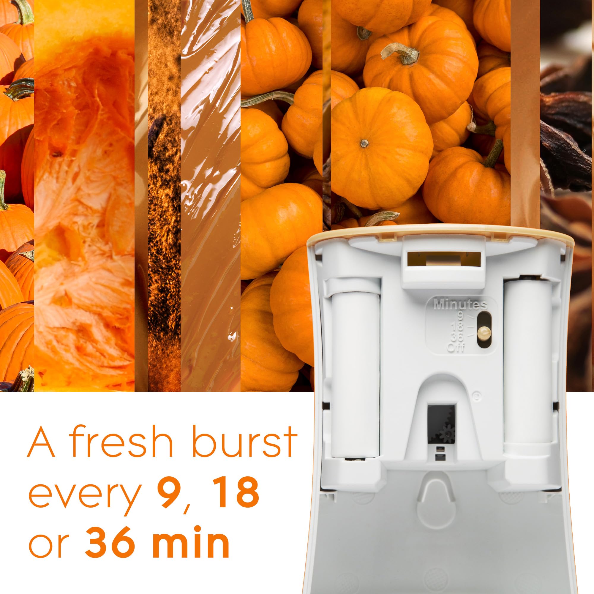 Glade Automatic Spray Refill, Air Freshener For Home And Bathroom, Golden Pumpkin & Spice, Limited Edition Scent, 6.2 Oz