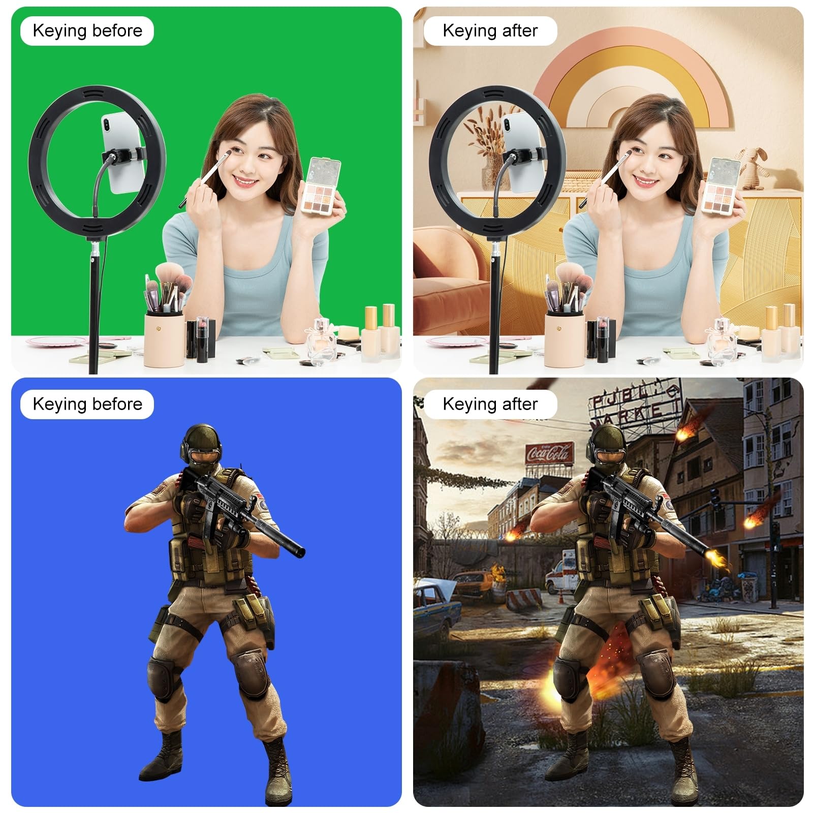 Puluz 6.6X6.6Ft Green Backdrop Portrait Background For Photography Studio Children And Headshots Background For Photography Vide