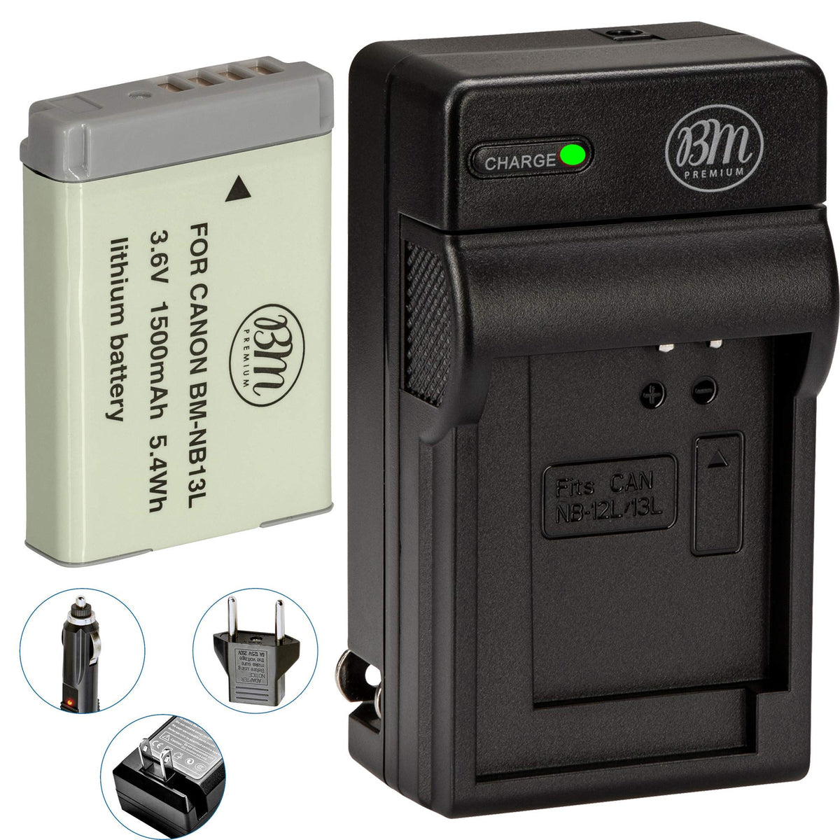 BM Premium NB 13L Battery and Battery Charger for Canon PowerShot SX740 HS, G1 X Mark III, G5 X, G5 X Mark II, G7 X, G7 X Mark II, G7 X Mark III, G9 X, G9 X Mark II, SX620 HS, SX720 HS Digital Cameras