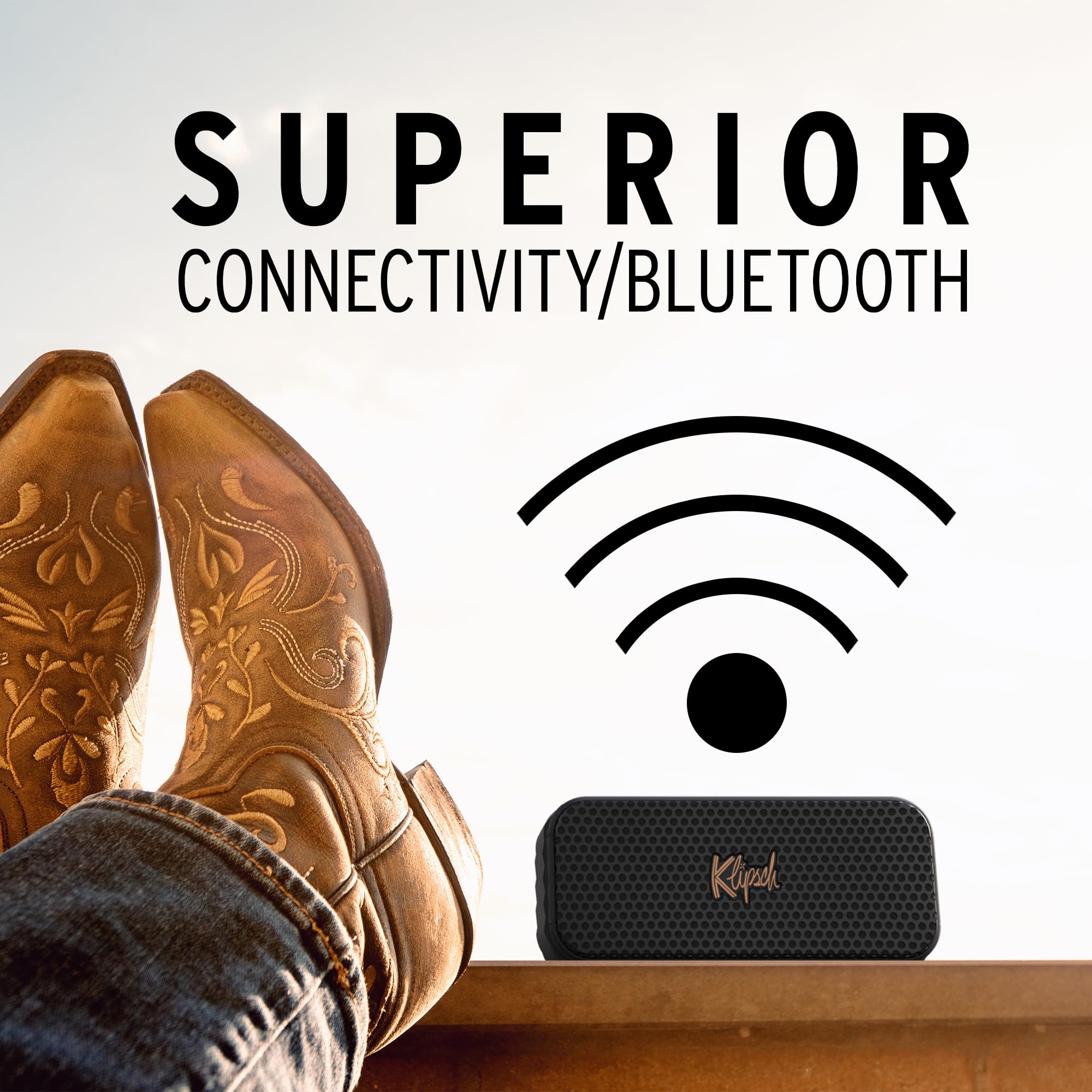 The Klipsch Nashville Portable Bluetooth Speaker With A 2.25'' Full Range Drivers For 360 Degree Audio, Ip67 Dust And Waterproof