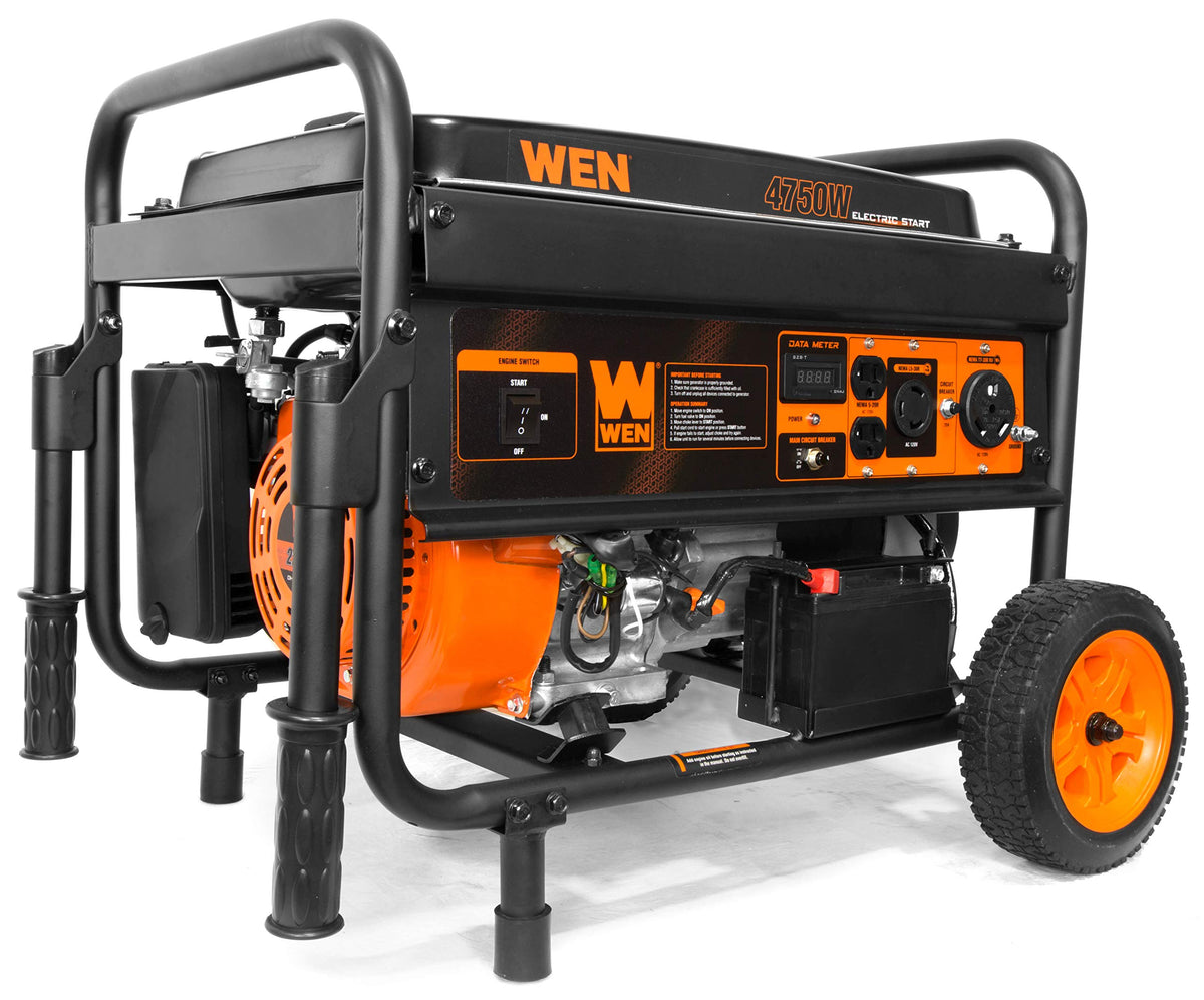 Wen 5600 Watt Portable Generator, Electric Start, 224Cc, Transfer Switch And Rv Ready With Co Shutdown Sensor (Gn5602X)