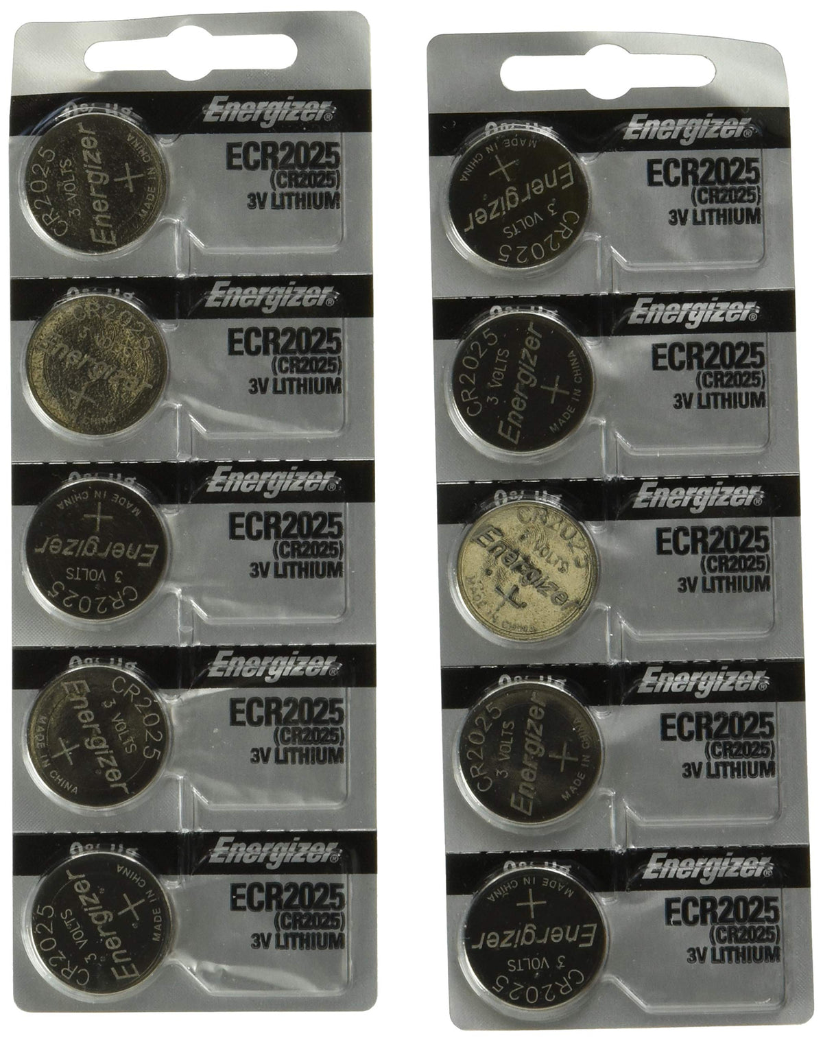 Energizer Cr2025 3V Lithium Coin Battery 10 Pack (2 Packs Of 5)