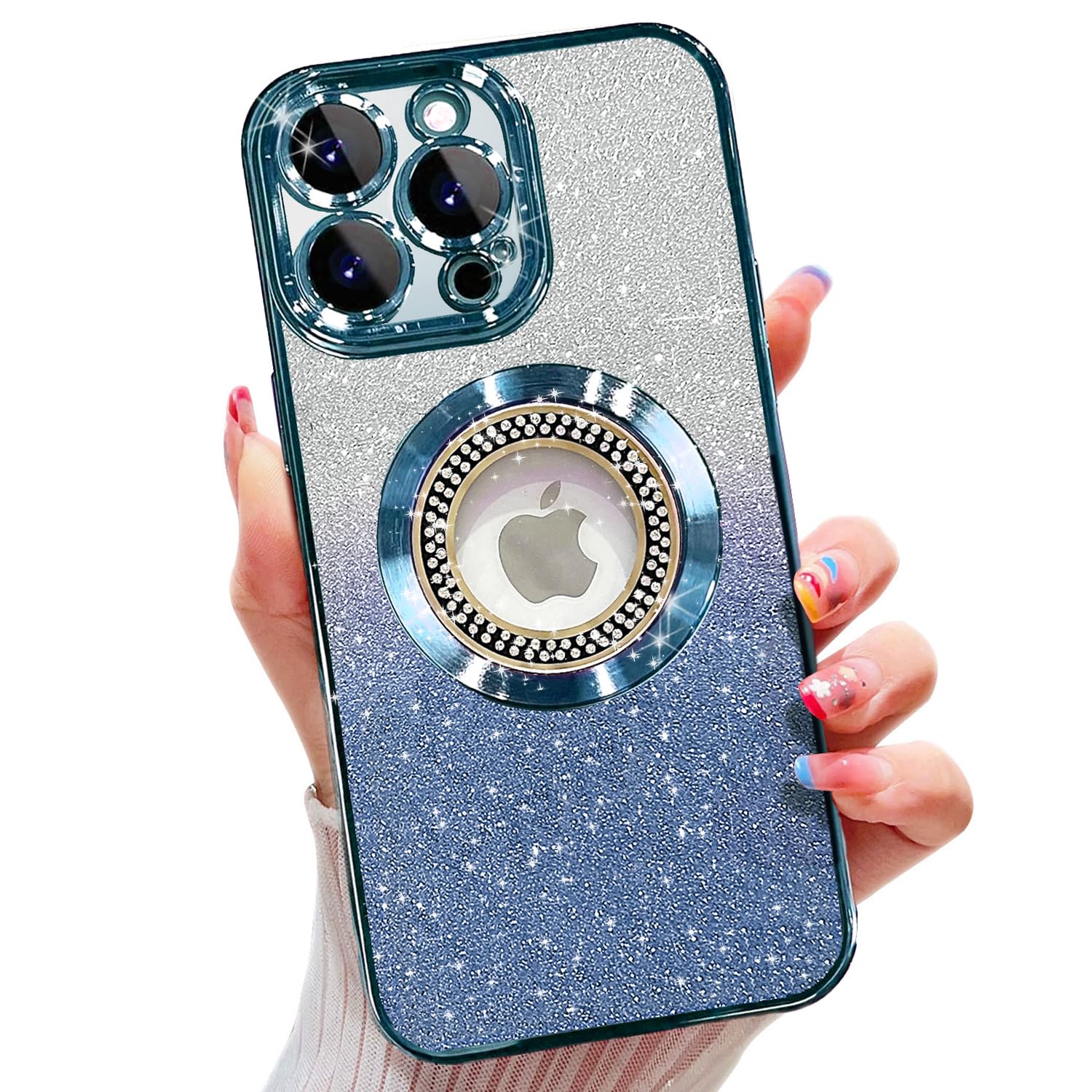 Misscase For Iphone 15 Pro Max Magnetic Case Compatible With Magsafe,Full Protection Slim Shockproof Anti Scratch Glitter Case W