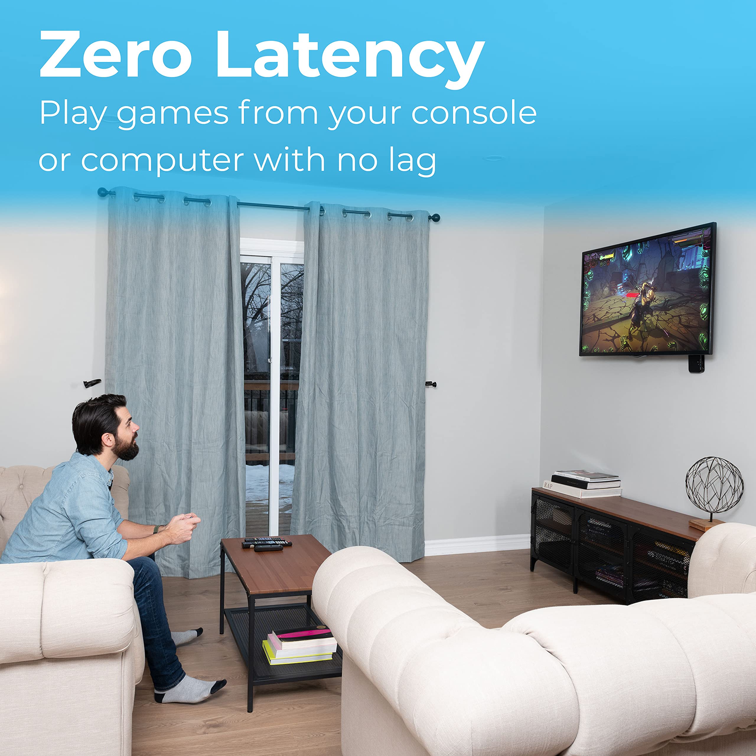 Nyrius Aries Home Hdmi Digital Wireless Transmitter & Receiver For Hd 1080P Video Streaming, Cable Box, Satellite, Bluray, Dvd, Ps3, Ps4, Laptops, Pc (Navs500)