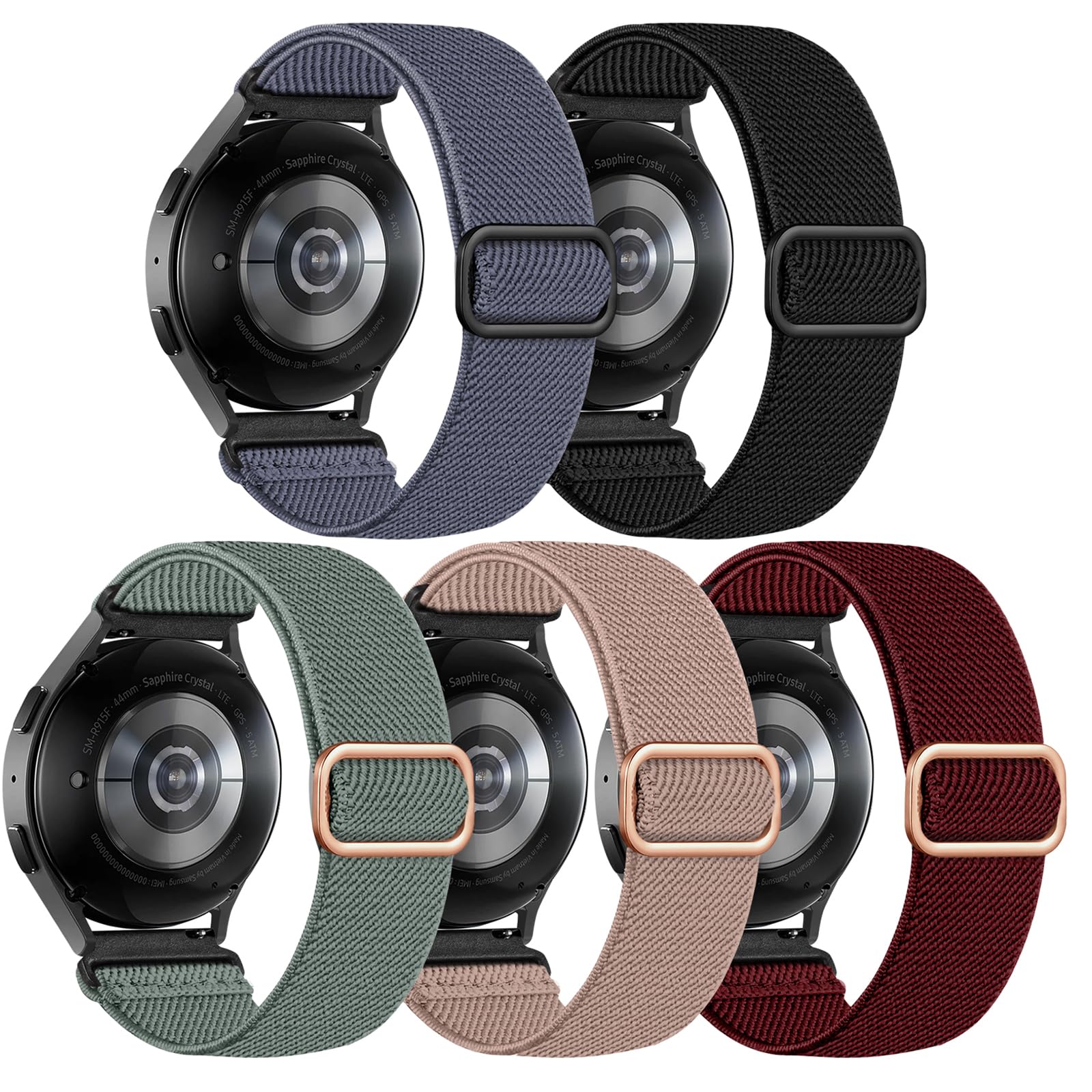 Lerobo 5 Pack Band Compatible With Galaxy Watch 7 6 5 4 Band 40Mm 44Mm/For Galaxy Watch 6 4 Classic Band 42Mm 46Mm 43Mm 47Mm/Wat