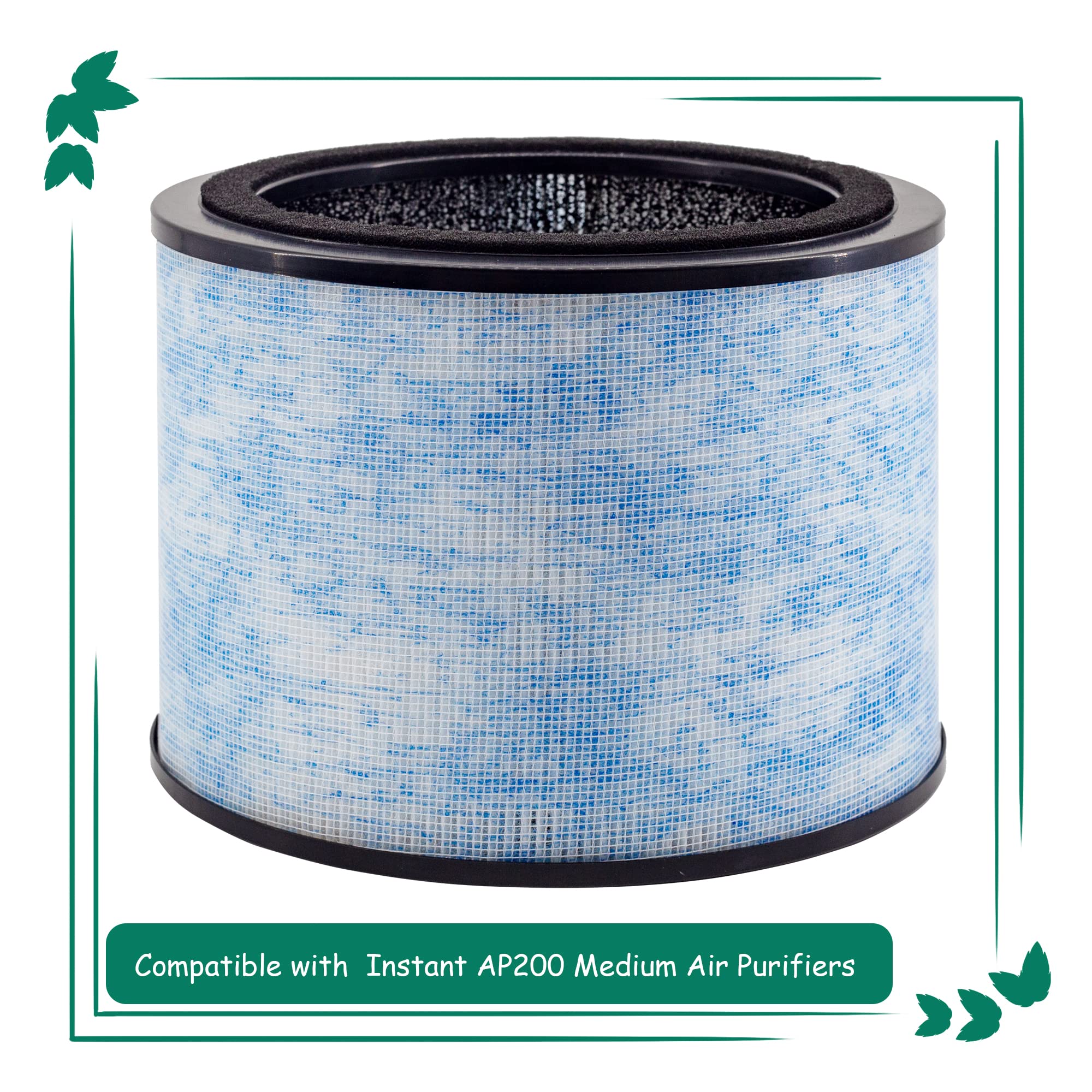 Asheviller Ap200 Filter Replacement, Compatible With Instant Ap200 Air Purifier, H13 Grade True Hepa Filter And Activated Carbon