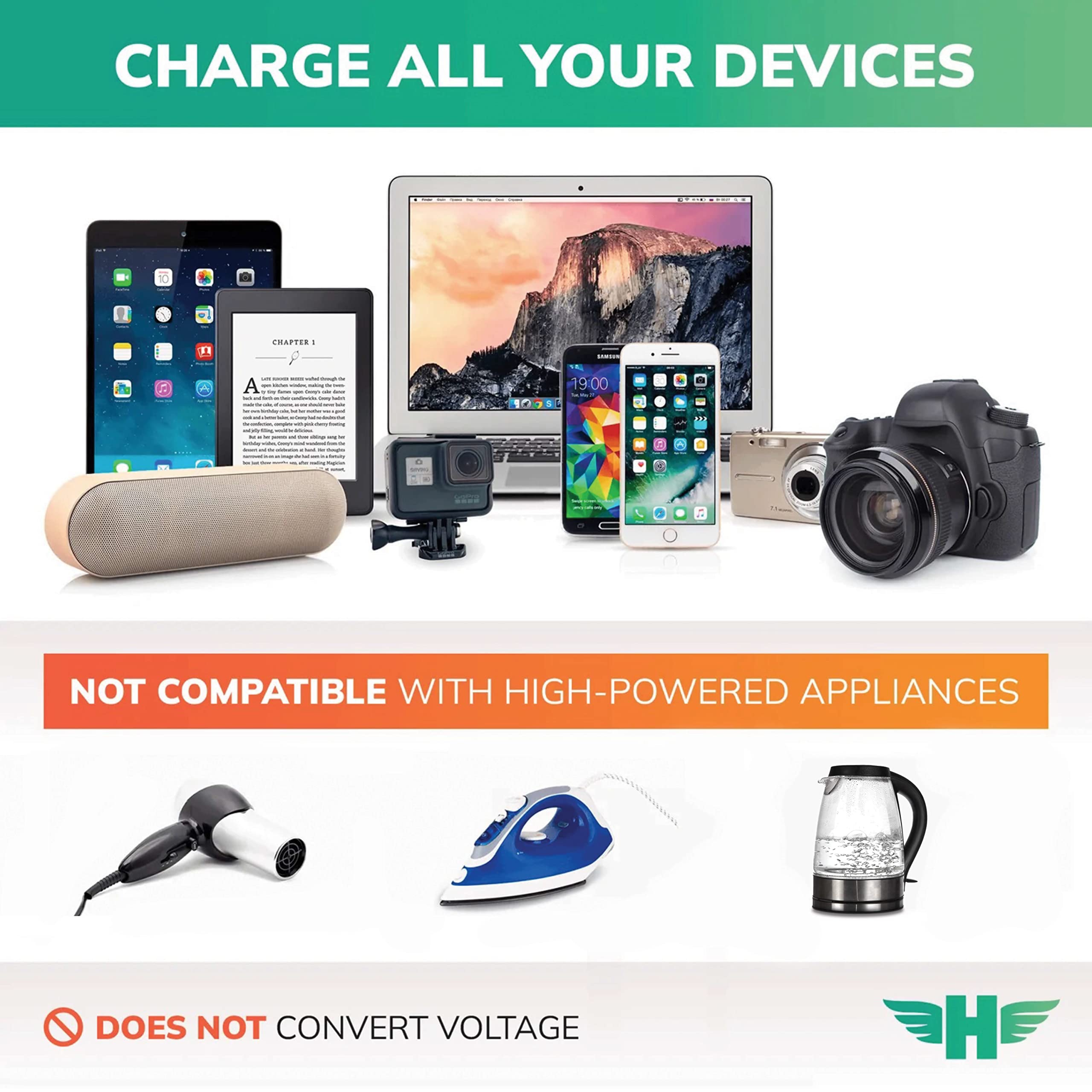 Hero Travel Supply Premium Us To Uk Power Adapter Plug (Type G, Pack Of 3, Grounded) - For Travel - Ireland, Scotland, Kenya, Sa