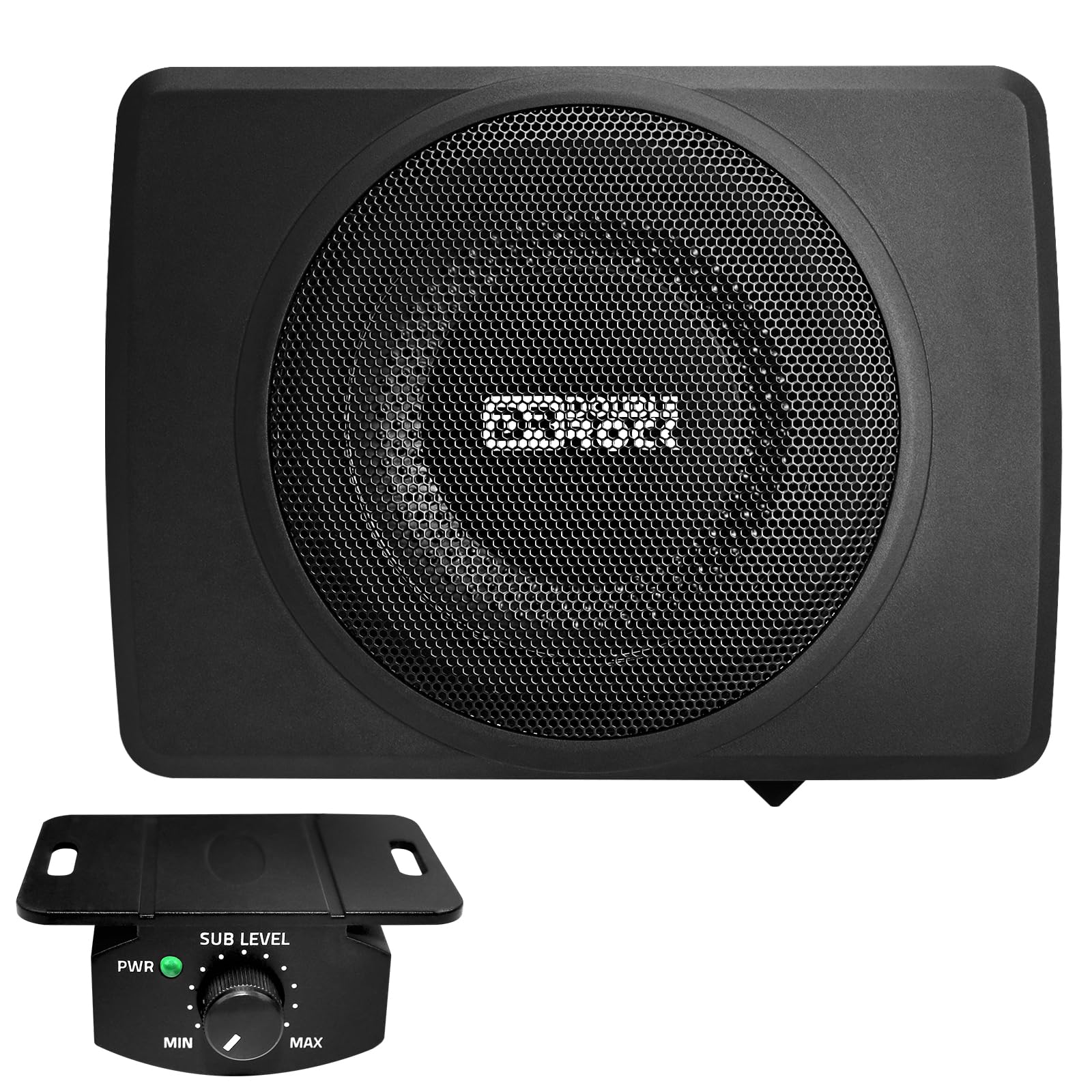 Dr Double Rock Cb08 8 Inch Slim Under Seat Car Subwoofer Car Audio Powered 600 Watts Car Truck Audio Sub Built In Amplifier Acti