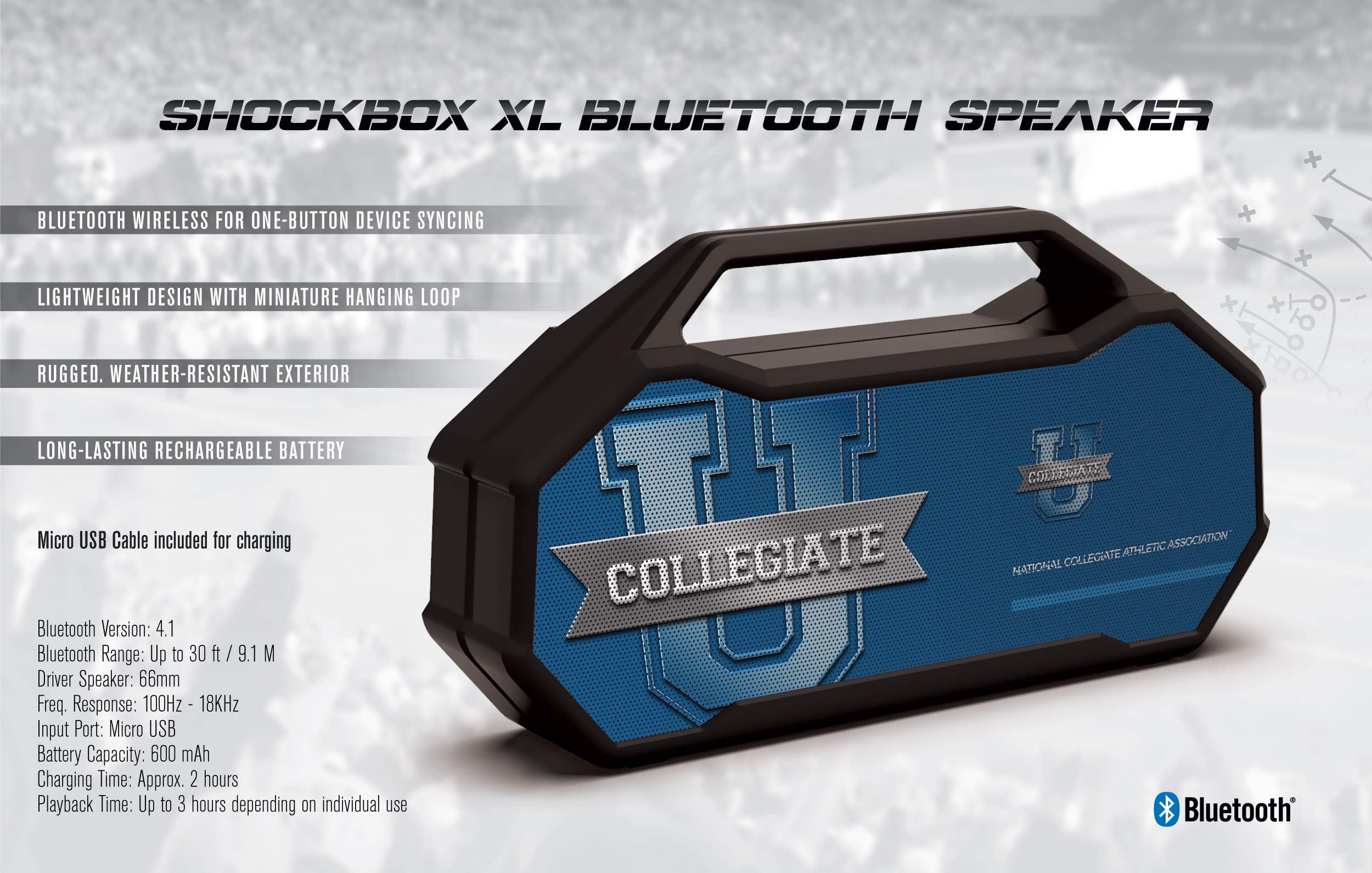 Ncaa Florida Gators Xl Wireless Bluetooth Speaker, Team Color