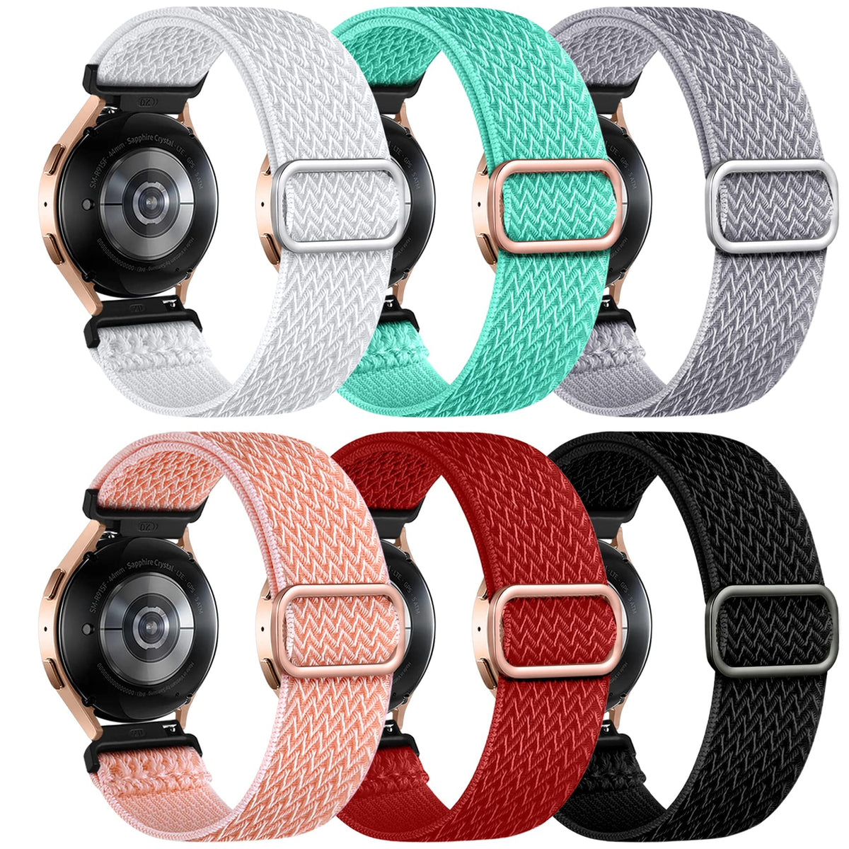 Charlam 6 Pack For Samsung Galaxy Watch 5 & 4 Band 40Mm 44Mm/Pro 45Mm/Galaxy Acitve 2 Watch Band 40Mm 44Mm/Watch 4 Classic 42Mm