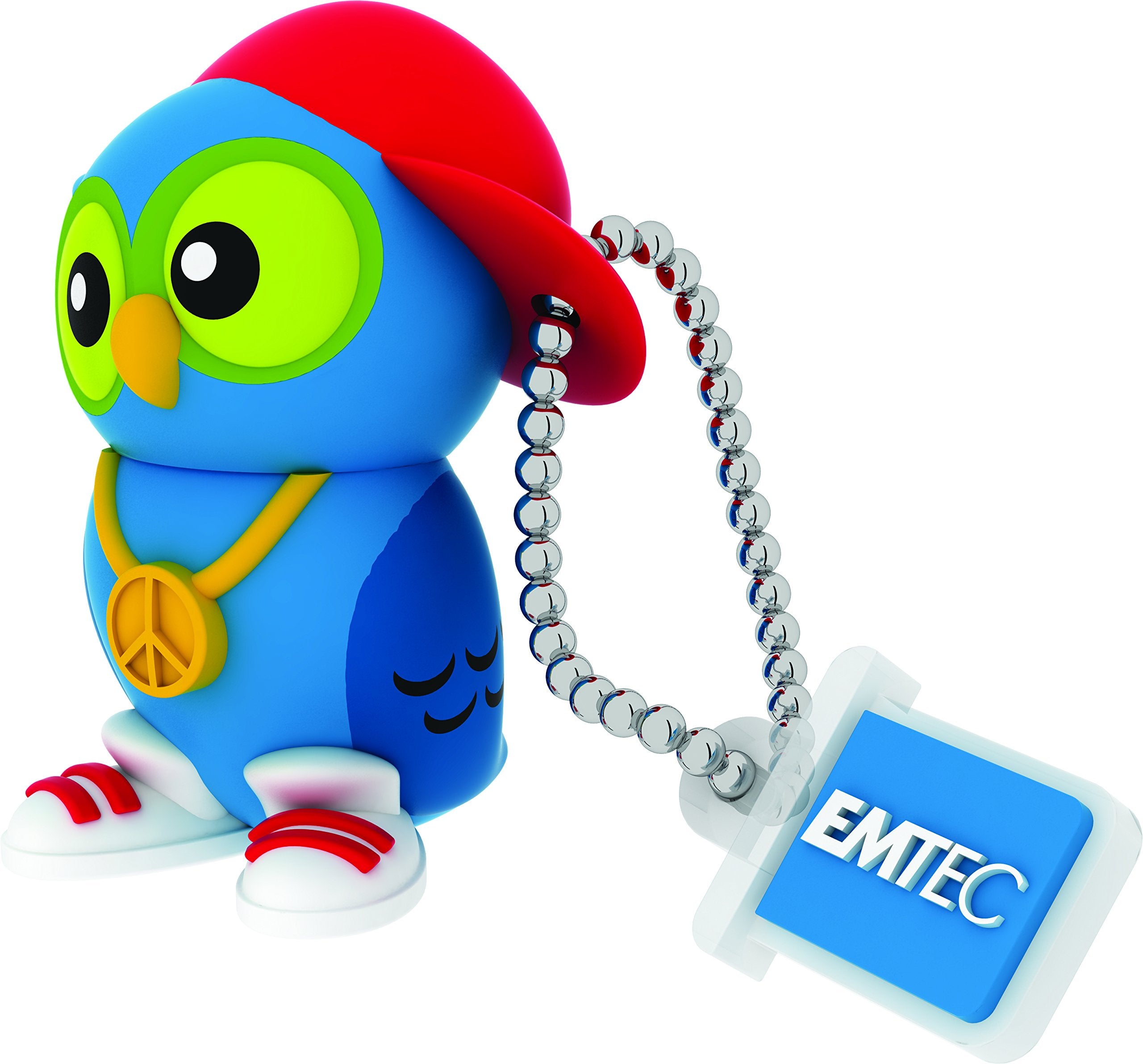 Emtec Animalitos 2.0 Usb Flash Drive, 8Gb, Dj Owl, Ecmmd8Gm341