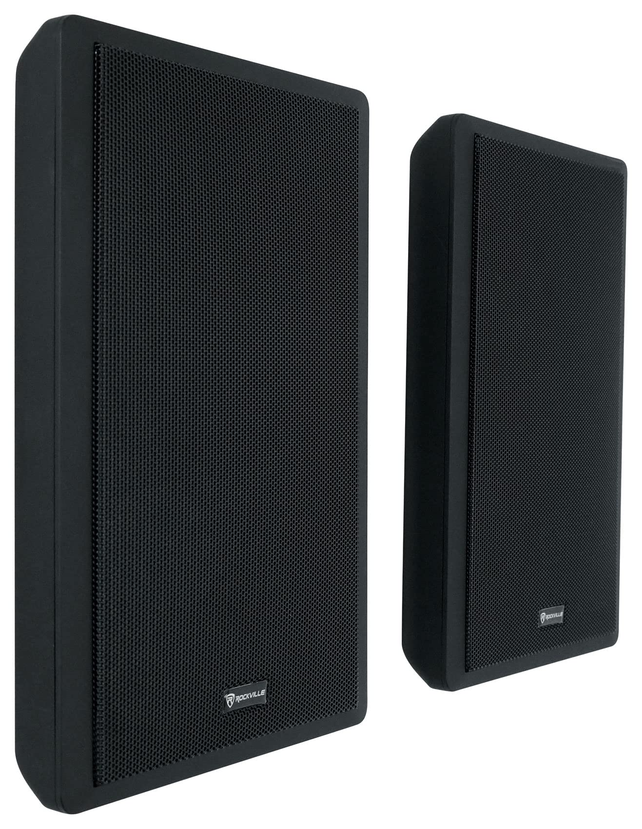 Rockville 2 RockSlim Black Home Theater 5.25 240w Easy Wall Mount Slim Speakers