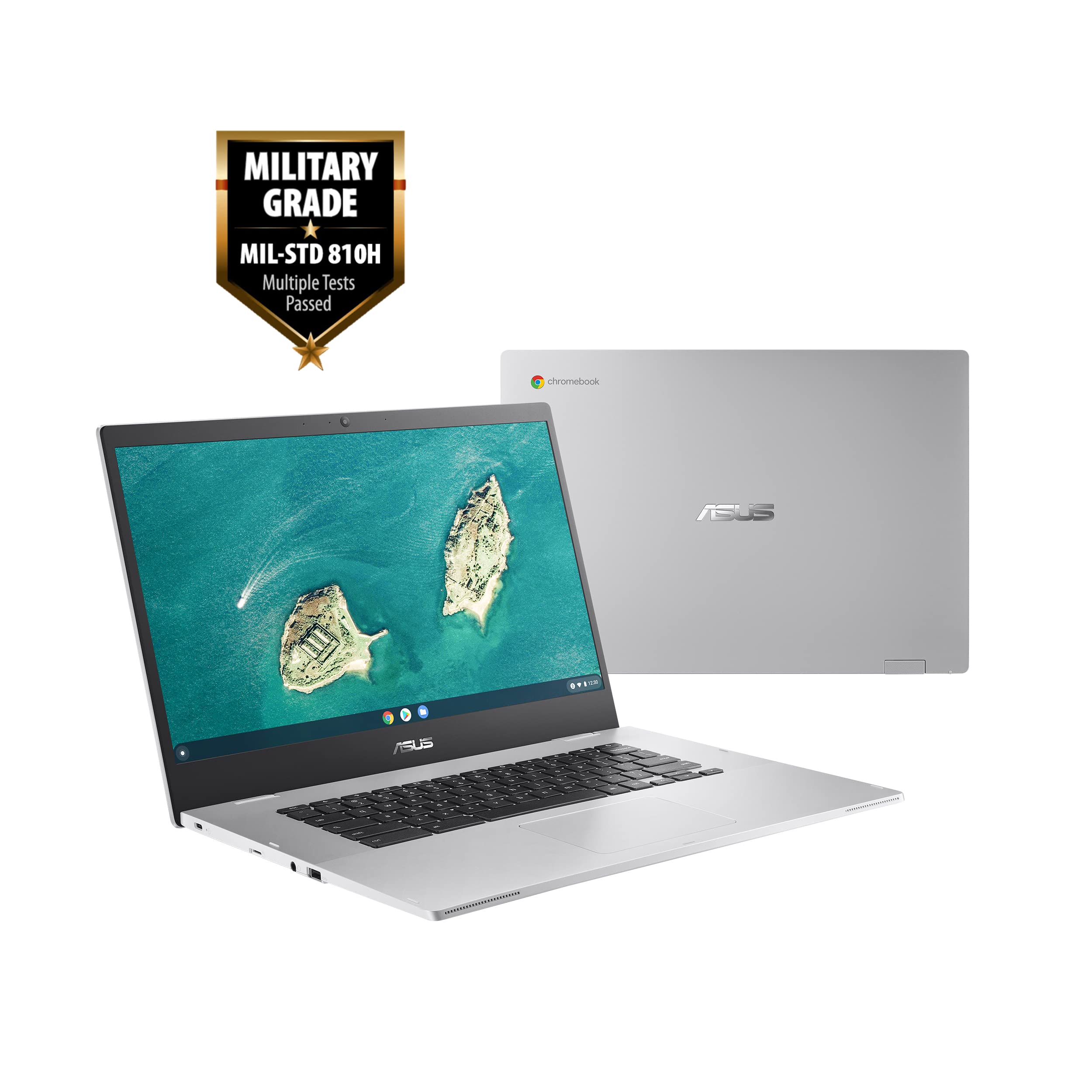 Asus Cx1500Cna As84F Chromebook Cx1, 15.6'' Full Hd Nanoedge Display, Intel Celeron N3350 Processor, 64Gb Emmc Storage, 8Gb Ram,