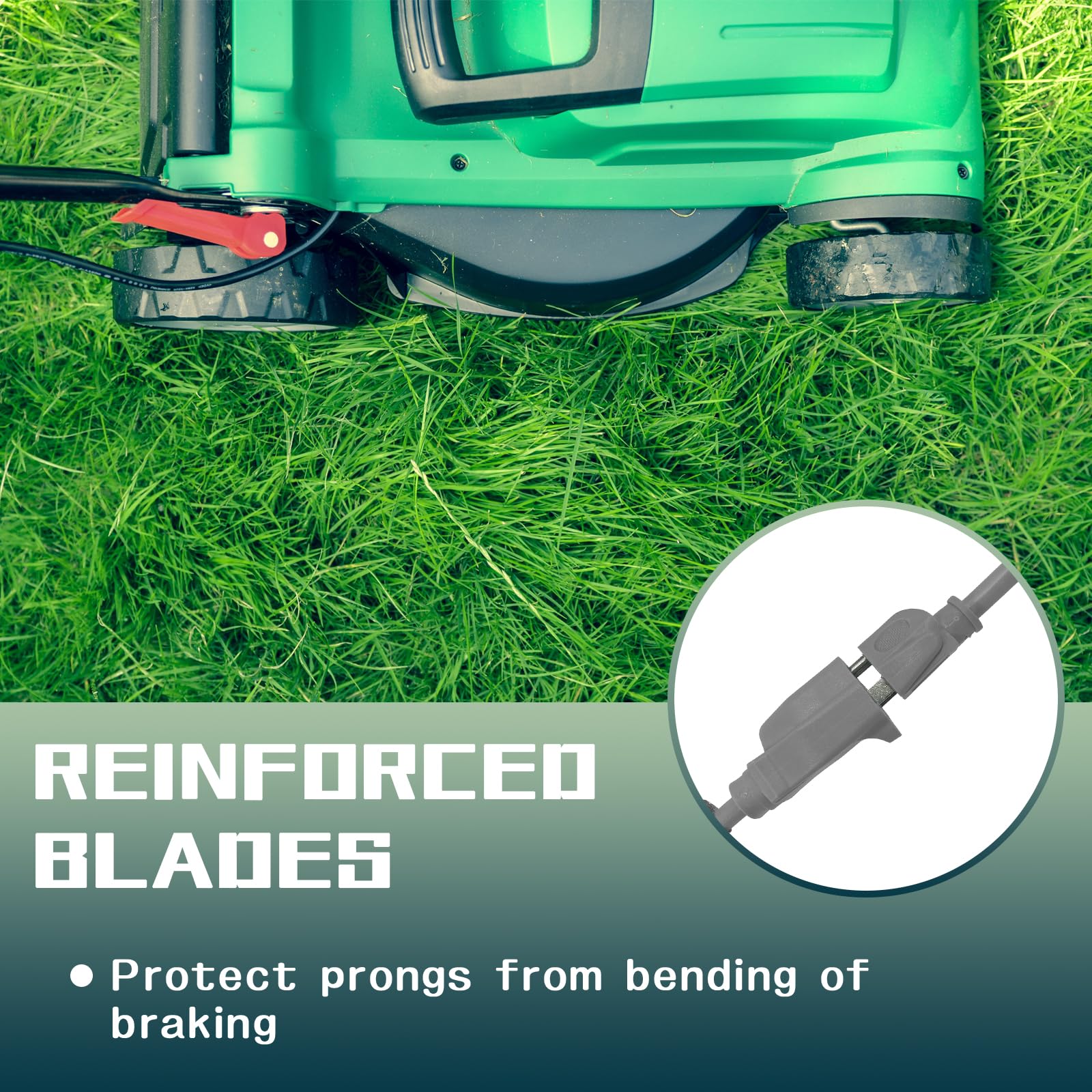 Greatide Indoor Outdoor Extension Cord 15 Ft, 16/3 Sjtw Weatherproof Grey Electrical Cords, 13 Amp Heavy Duty 3 Prong Power Cabl