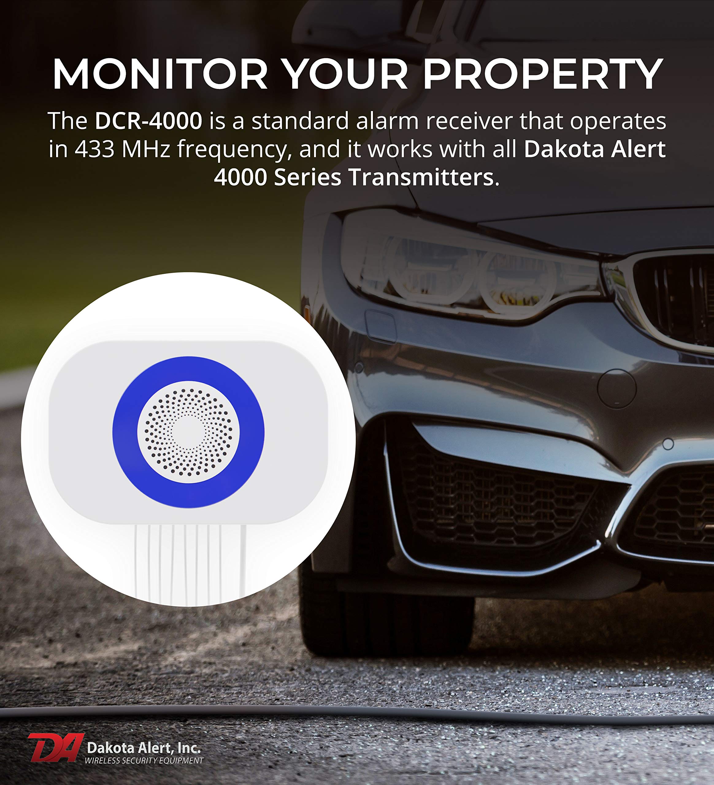 Dakota Alert Driveway Alarm Sensor   Wireless One Mile Dcrh 4K Plus Rubber Hose Driveway Alarm System, Relay Outputs, Re 4K Plus Receiver & Dcht 4000 Transmitter With 25 Ft Rubber Hose Sensor