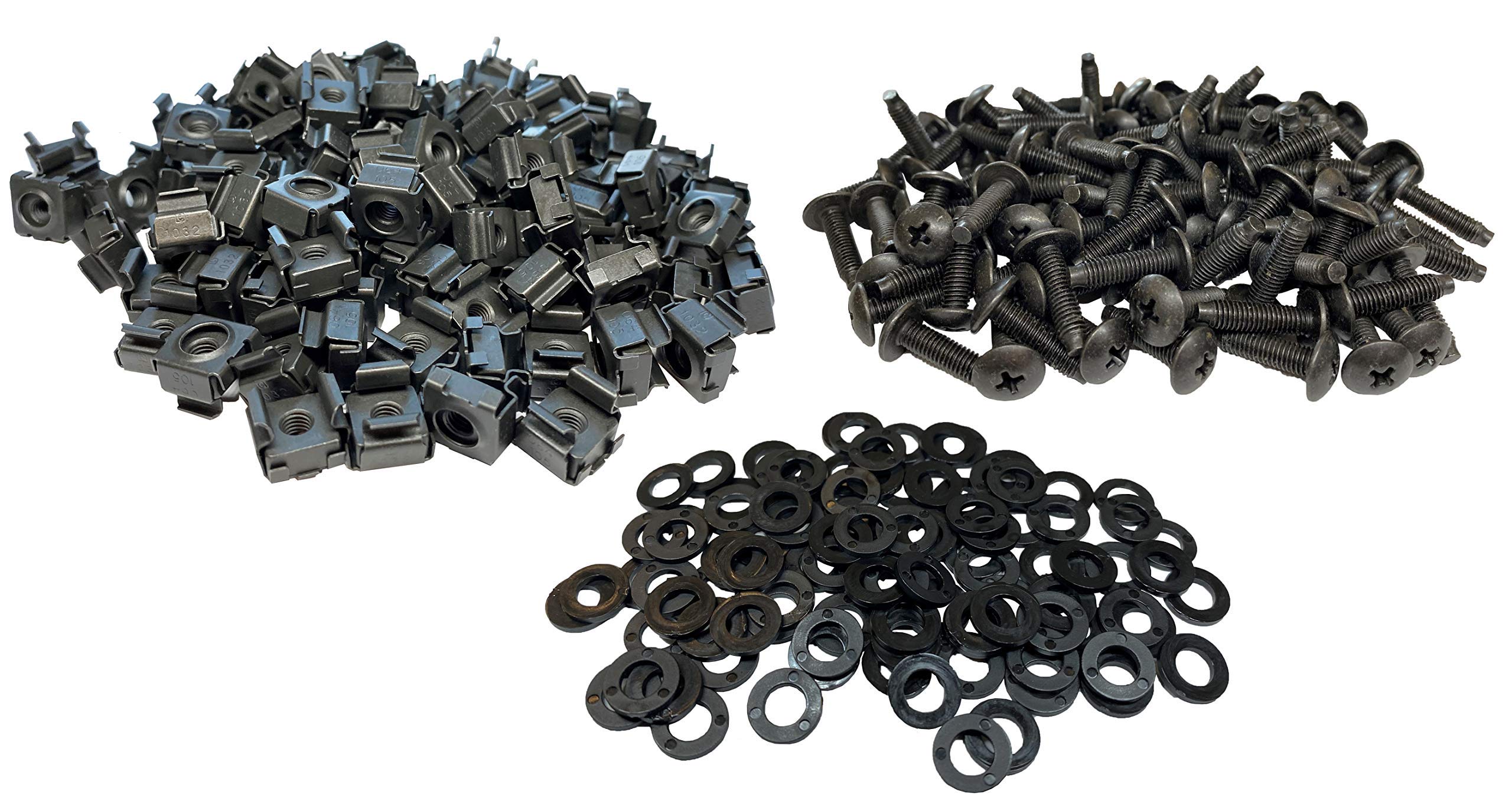 Rackgold 10 32 Cage Nut & Screws W/Washers 100 Pack   Usa Made &
