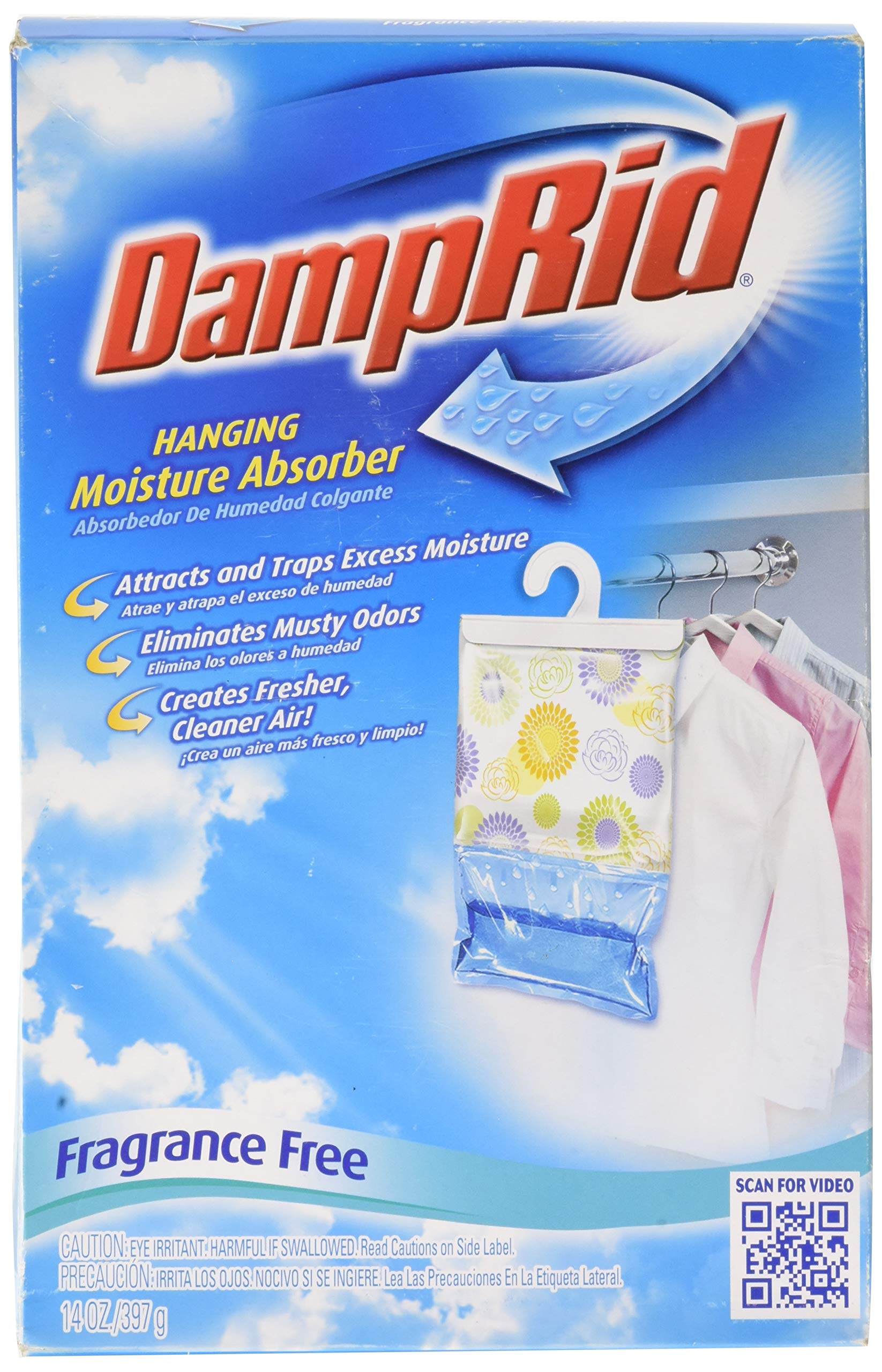 Damp Rid Fg80Ff Fragrance Free Hanging Moisture Absorber