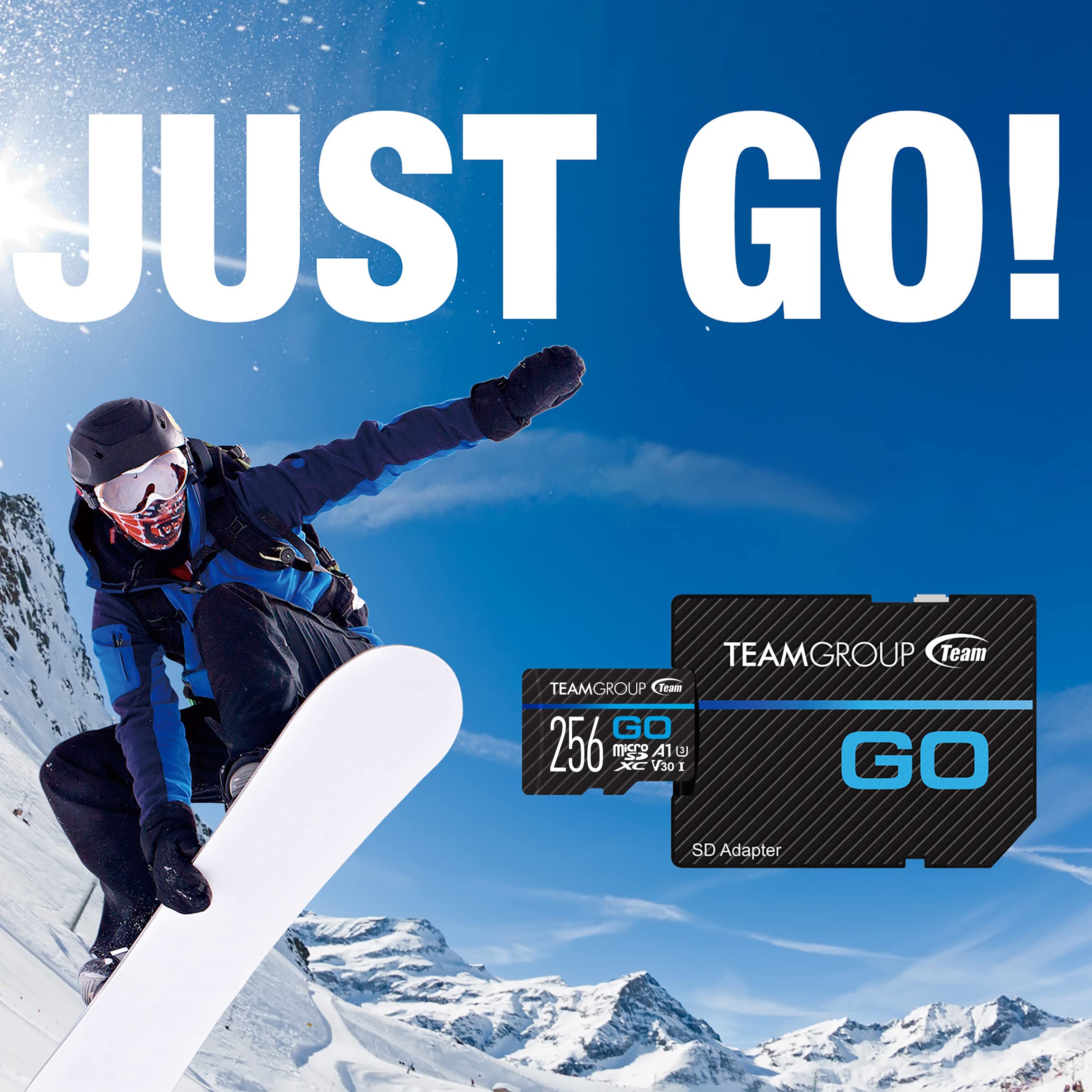 Teamgroup Go Card 128Gb Micro Sdxc Uhs I U3 V30 4K For Gopro & Action Cameras Flash Memory Card With Adapter For Outdoor 4K Shooting Tgusdx128Gu303
