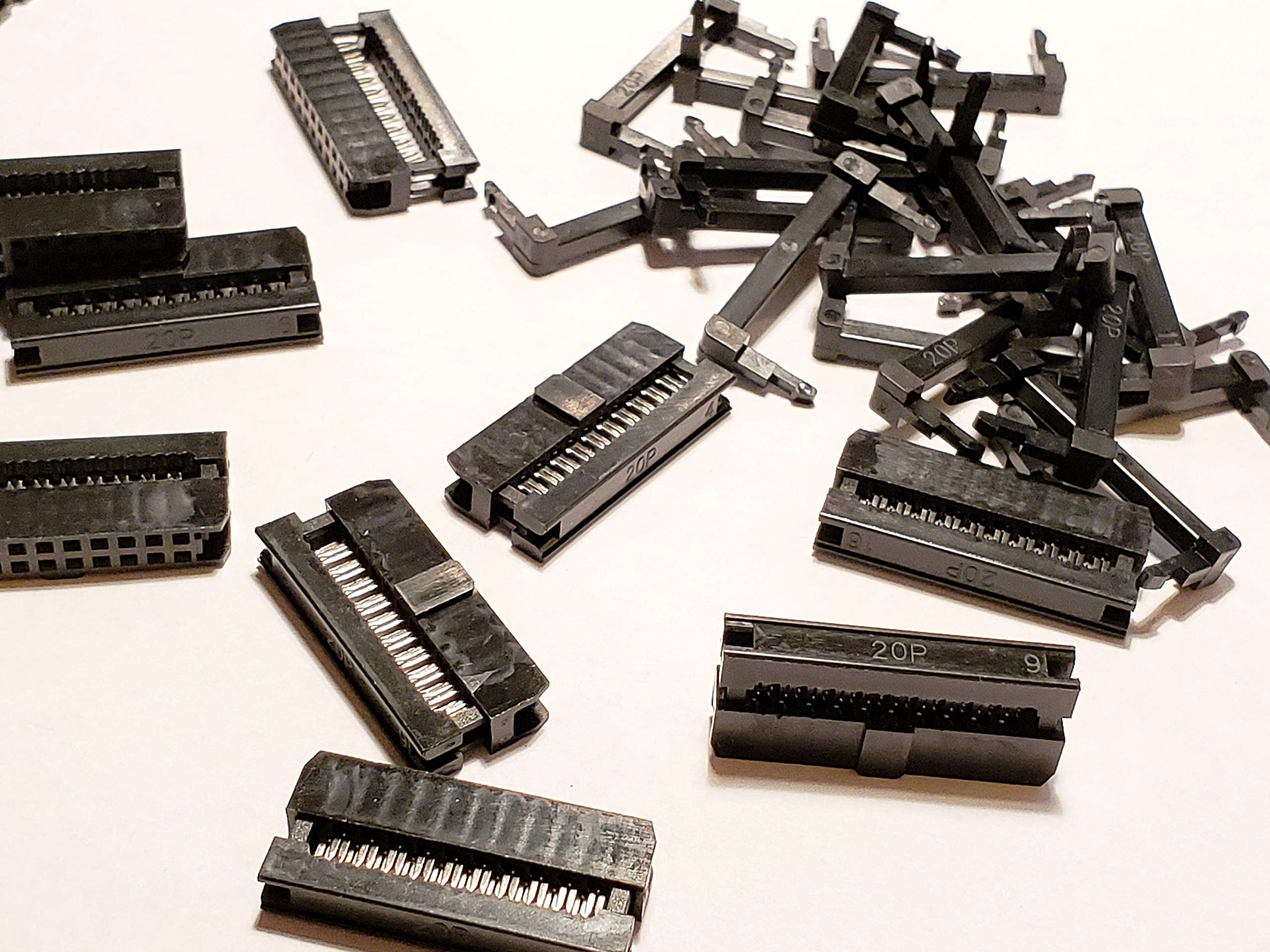 Connectors Pro 25 Pk 2X10 20 Pins 2Mm 0.079'' Pitch Dual Row Idc Socket For 1Mm Flat Ribbon Cable, 25 Pack