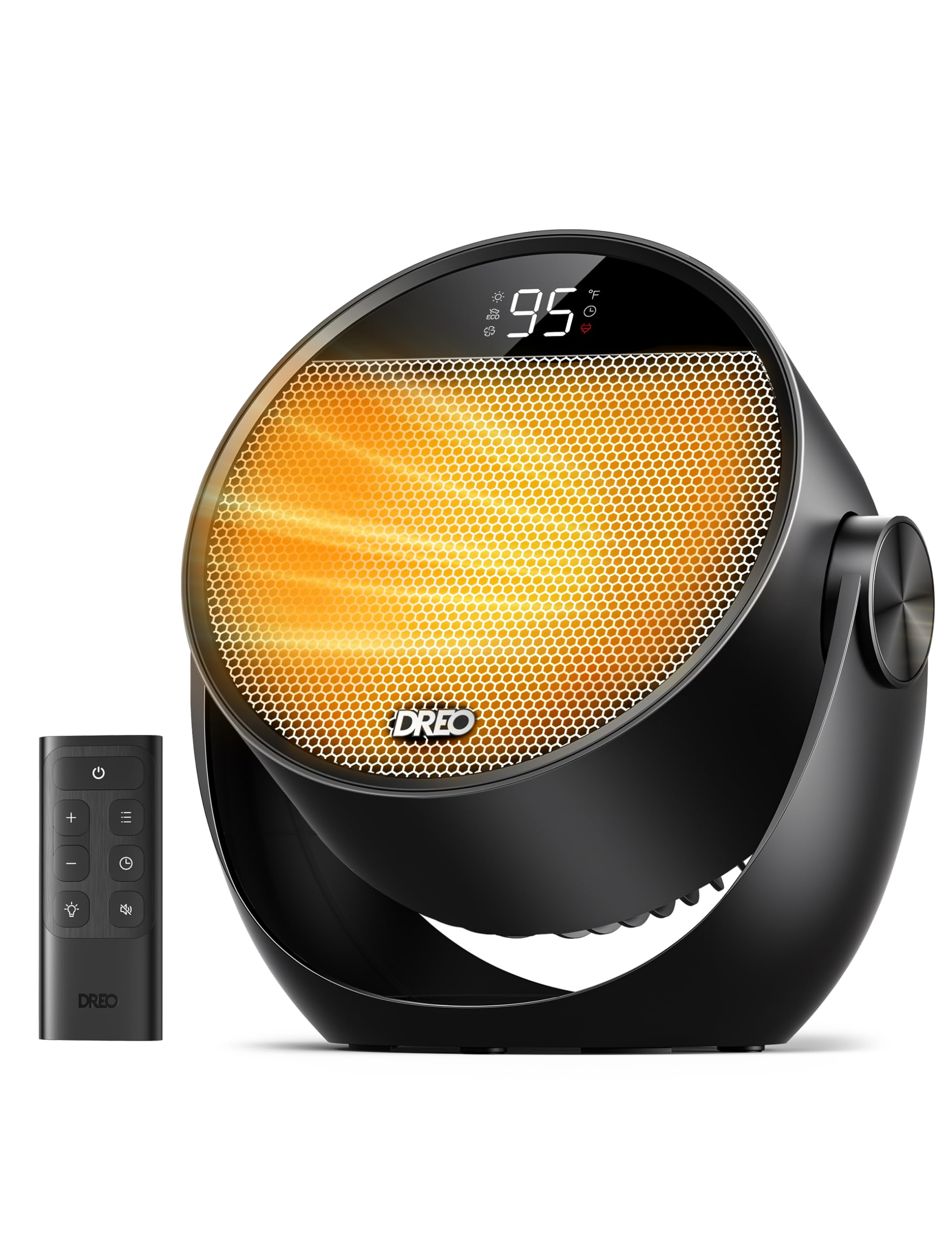 Dreo Space Heater 1500W, 60 Adjustable Tilt, 10.5ft/s Portable Electric Heaters for Indoor Use with Thermostat, 8 Safety Protect