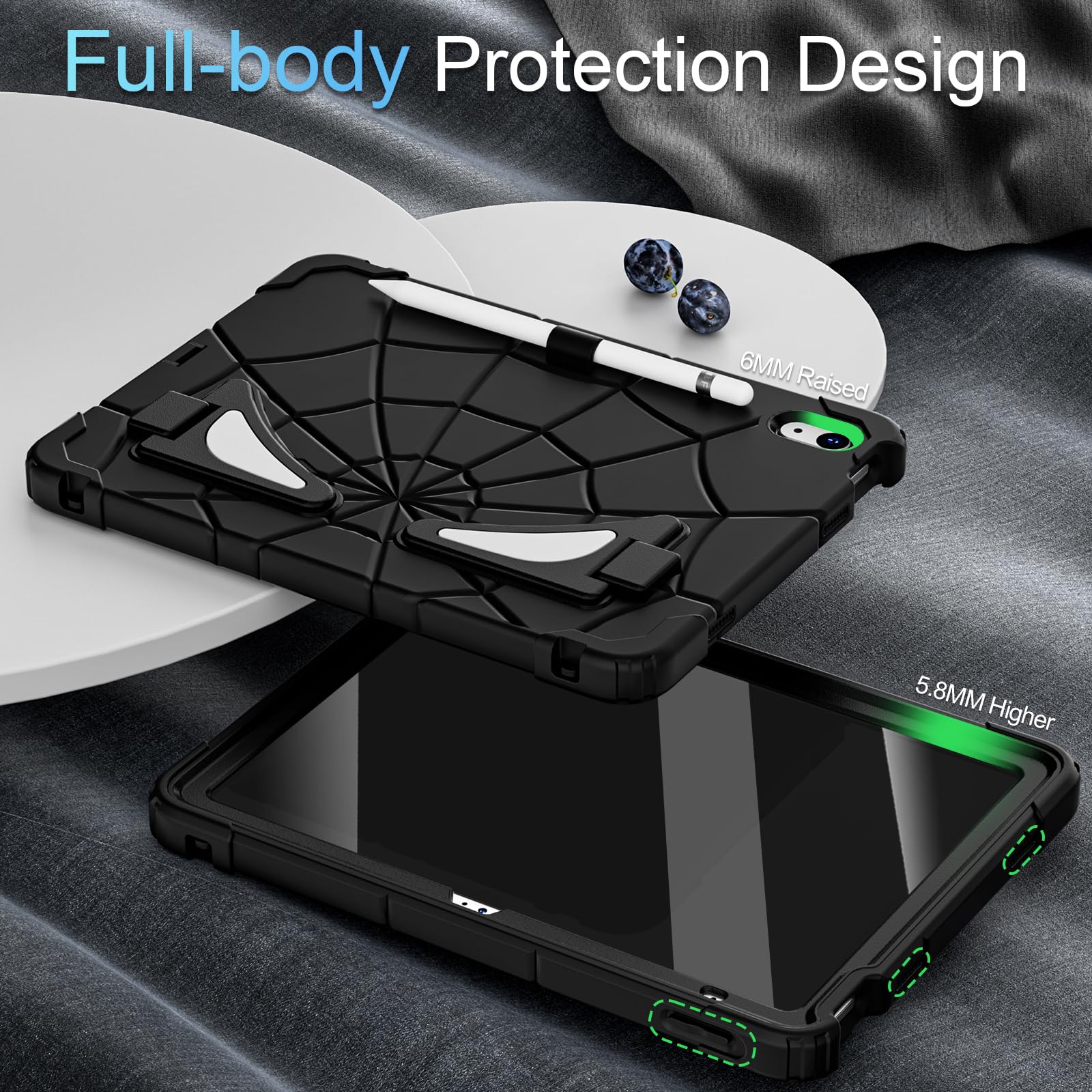 Auizotl Case For Ipad 10Th Generation Case 10.9 Inch,Kids Friendly Ipad Case 10Th Generation With Screen Protector Shoulder Stra