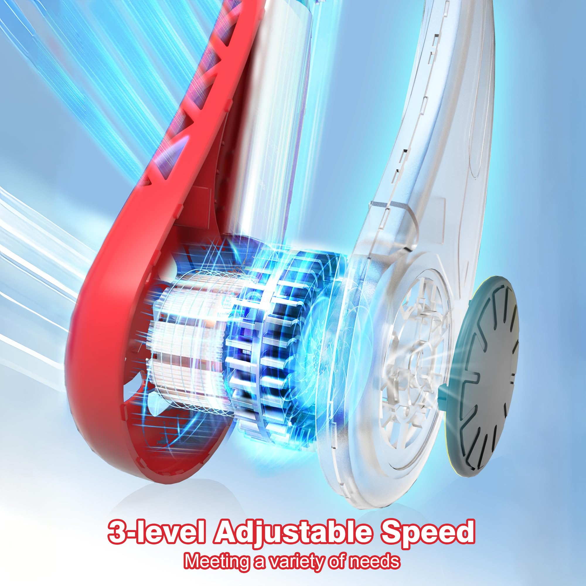 Ninetingel Neck Fan,Portable Bladeless Neck Fan,For Indoor Outdoor Travelling,Usb Rechargeable Personal Fan, Rechargeable, Headp