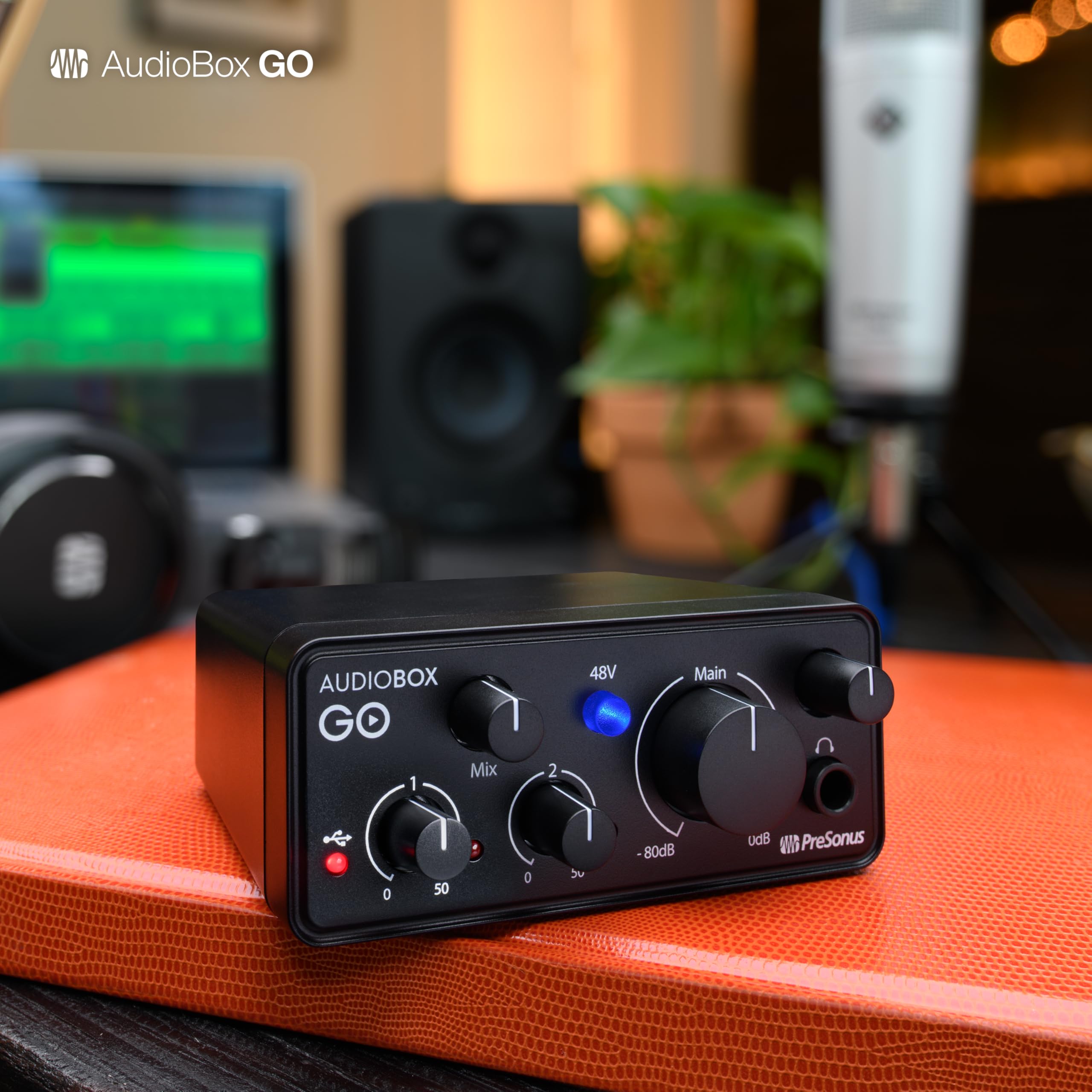 Presonus Audiobox Go | Usb-C Audio Interface For Music Production With Studio One Daw Recording Software, Music Tutorials, Sound