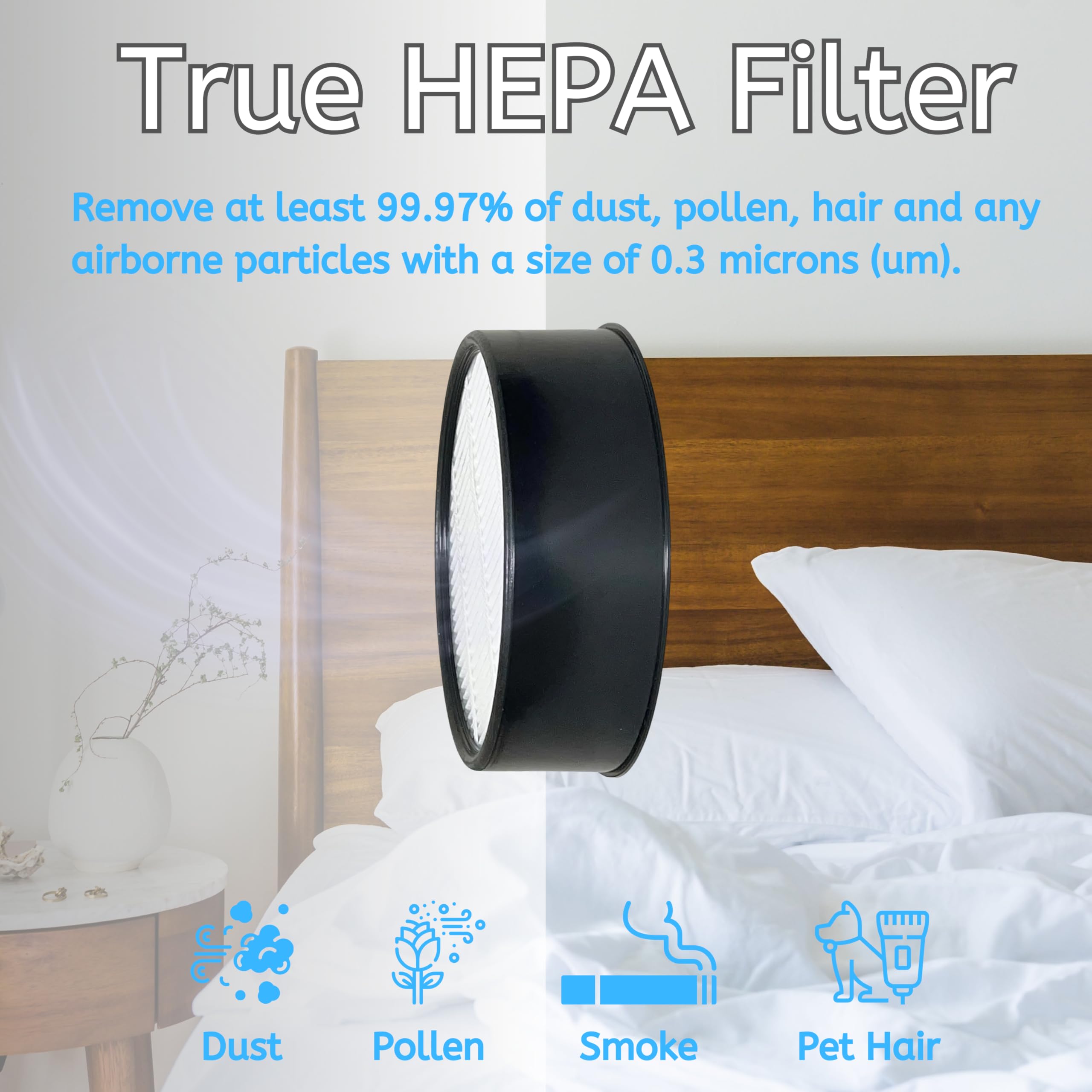 Nispira Filter Replacement For Holmes Egg Air Purifier 360 Hap600B Tu True Hepa Air Intake Removes Dust, Contaminants, 1 Pack