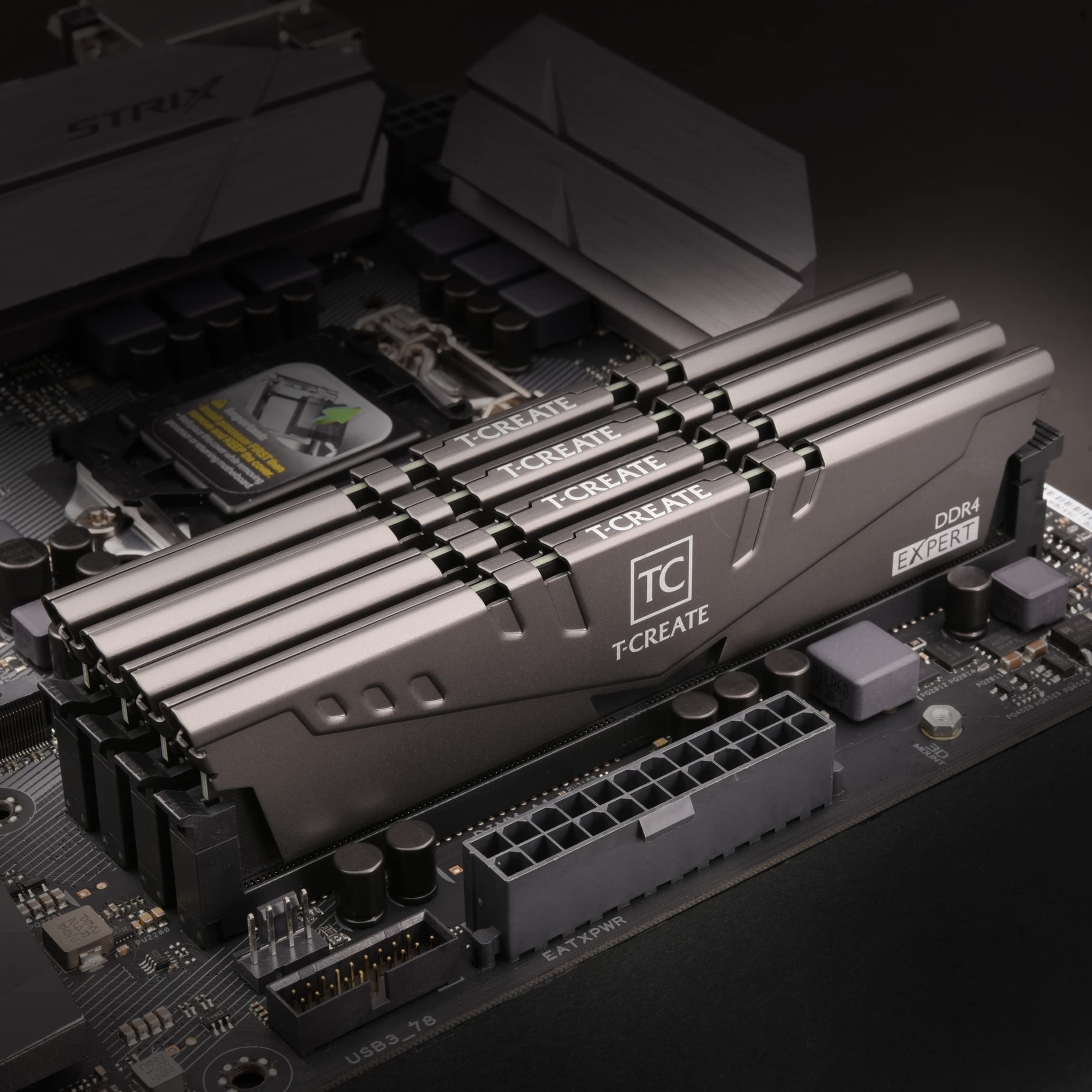 Teamgroup T Create Expert Overclocking 10L Ddr4 16Gb Kit (2 X 8Gb) 3200Mhz (Pc4 25600) Cl16 Desktop Memory Module Ram   Ttced416