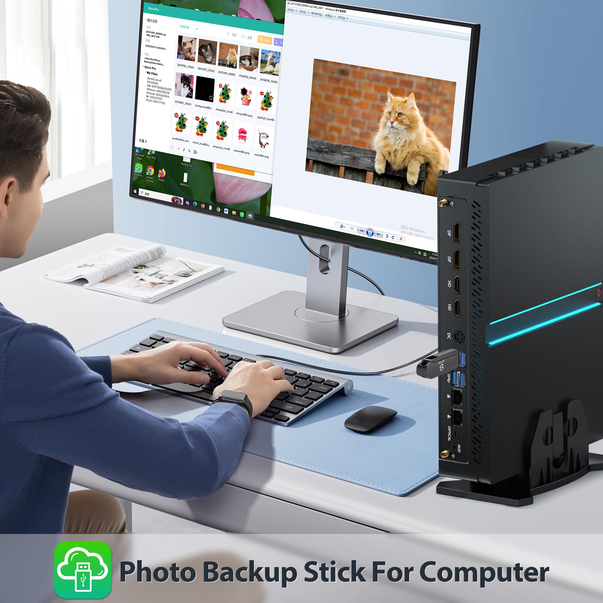 Jsl Jdtdc 128Gb 3 In 1 Photo Backup Stick For Iphone/Ipad/Android/Pc, Photo & Video Backup Storage Iphone Backup Flash Drive Pho
