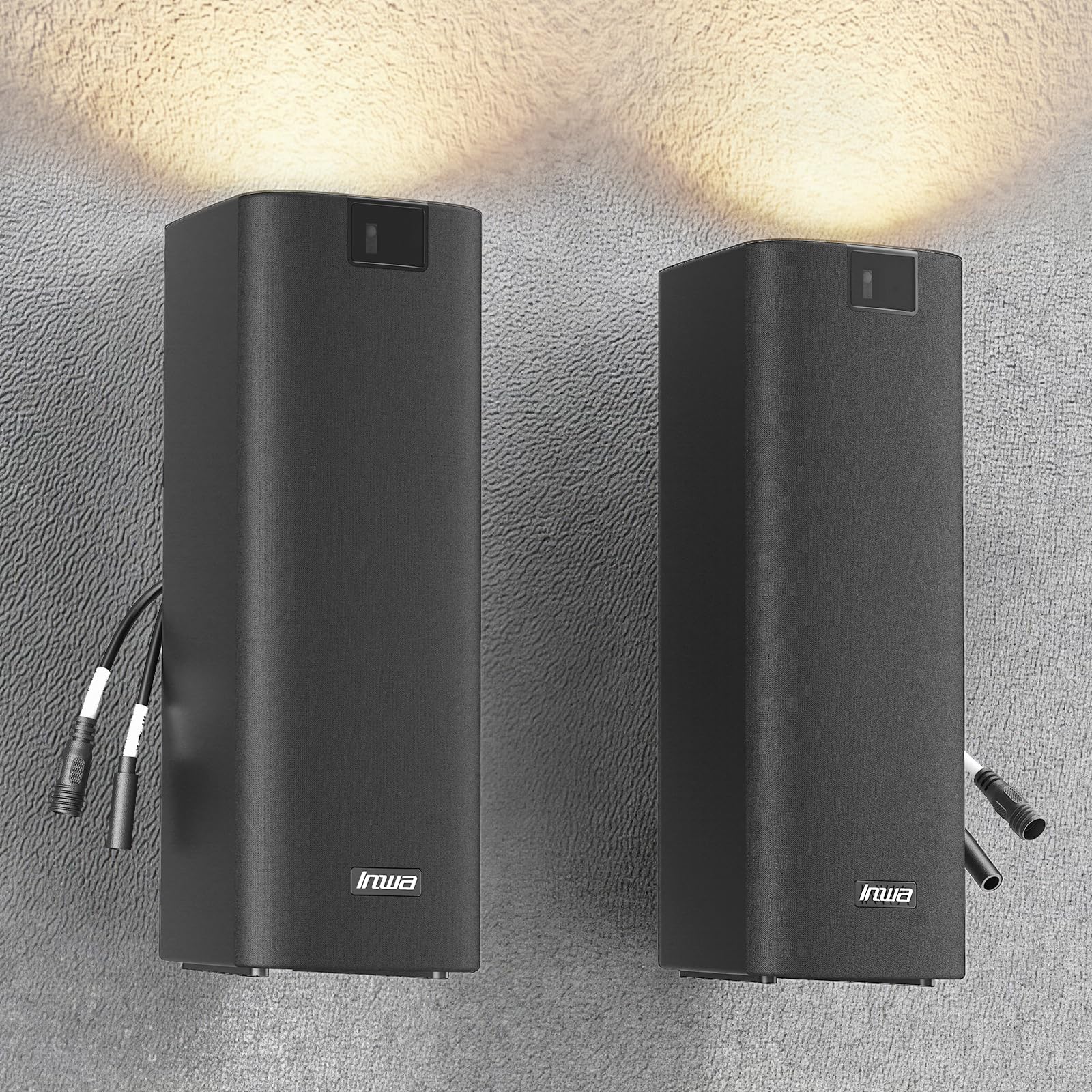 Inwa 400W Outdoor Bluetooth Speakers with Lights, IP65 Waterproof, ACPowered Stereo Speaker, Auracast Wireless MultiSpeaker Pa