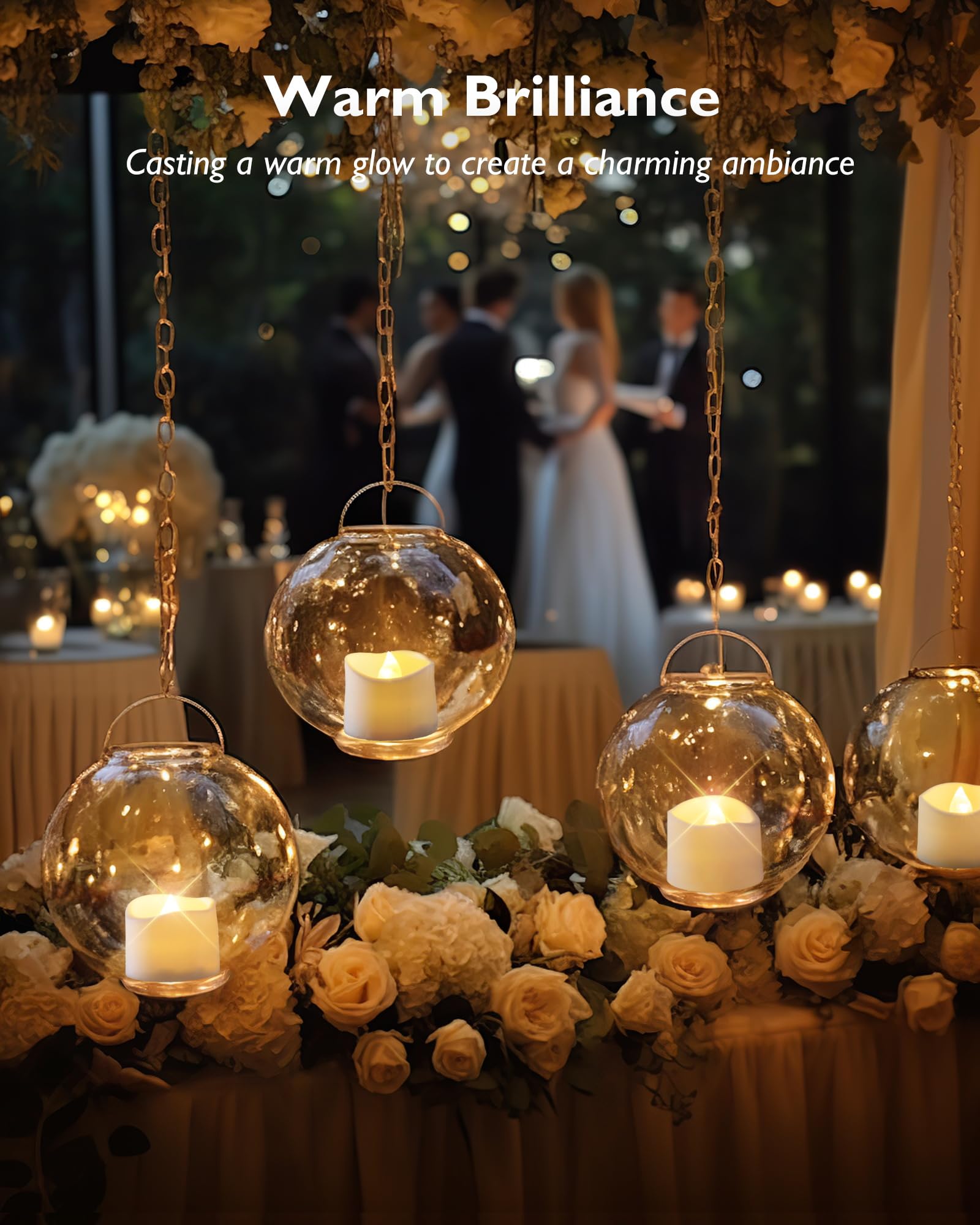 Homemory 24Pcs Remote Timer Led Tea Lights Candles, 400+Hours Flickering Flameless Battery Operated Votive Candles For Tabletop