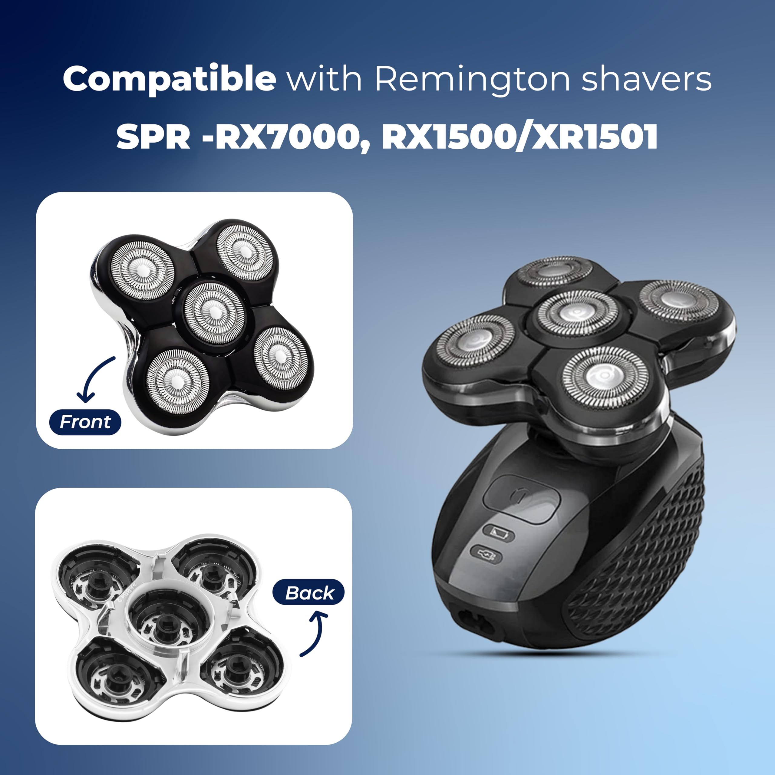 2 Pack Pro Head Shaver Replacement Blades Compatible With Remington Balder Pro Head Shaver Model Xr7000, Precision Electric Shav