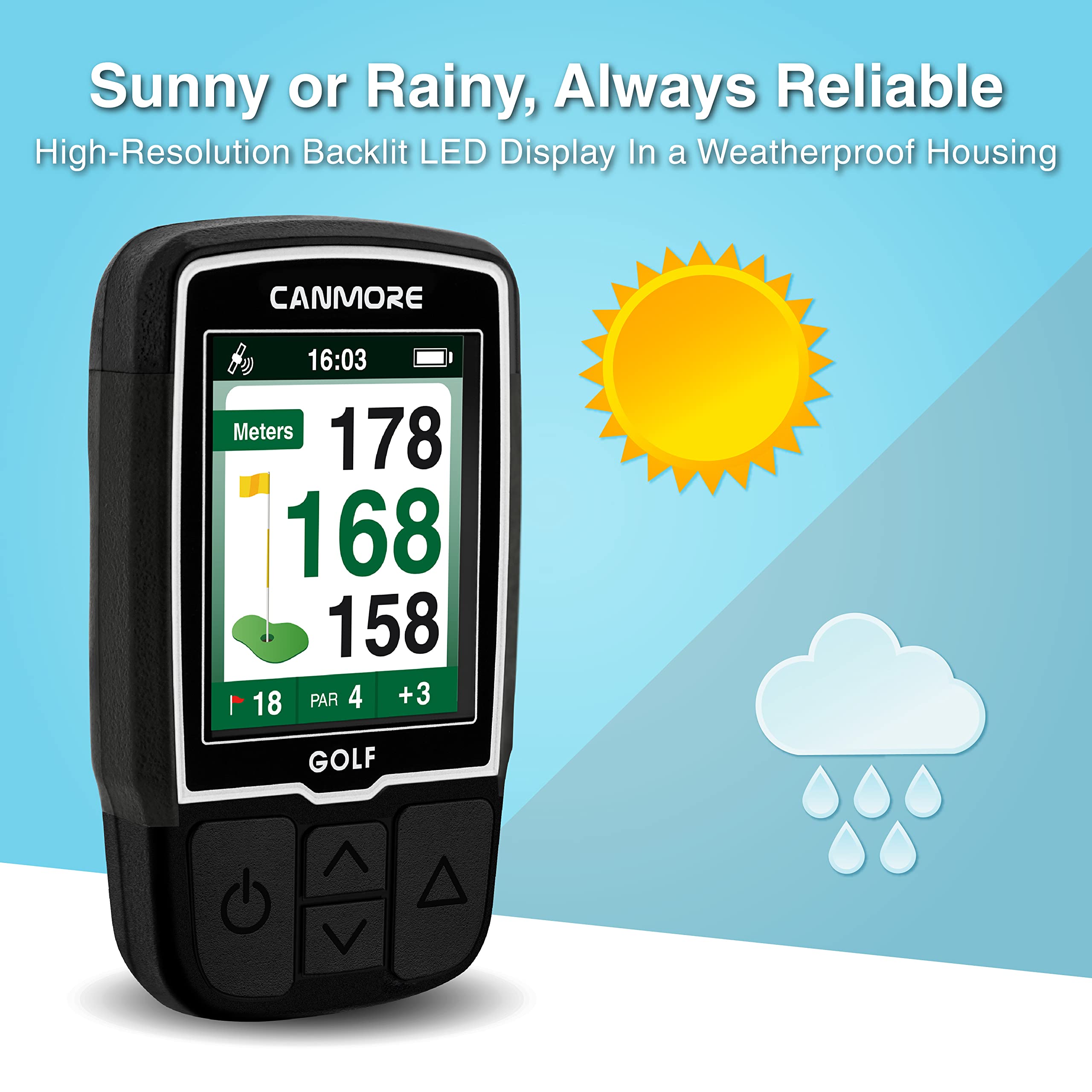 Canmore Preceding Hg200 Handheld Gps Golf Device (Black_Preceding)