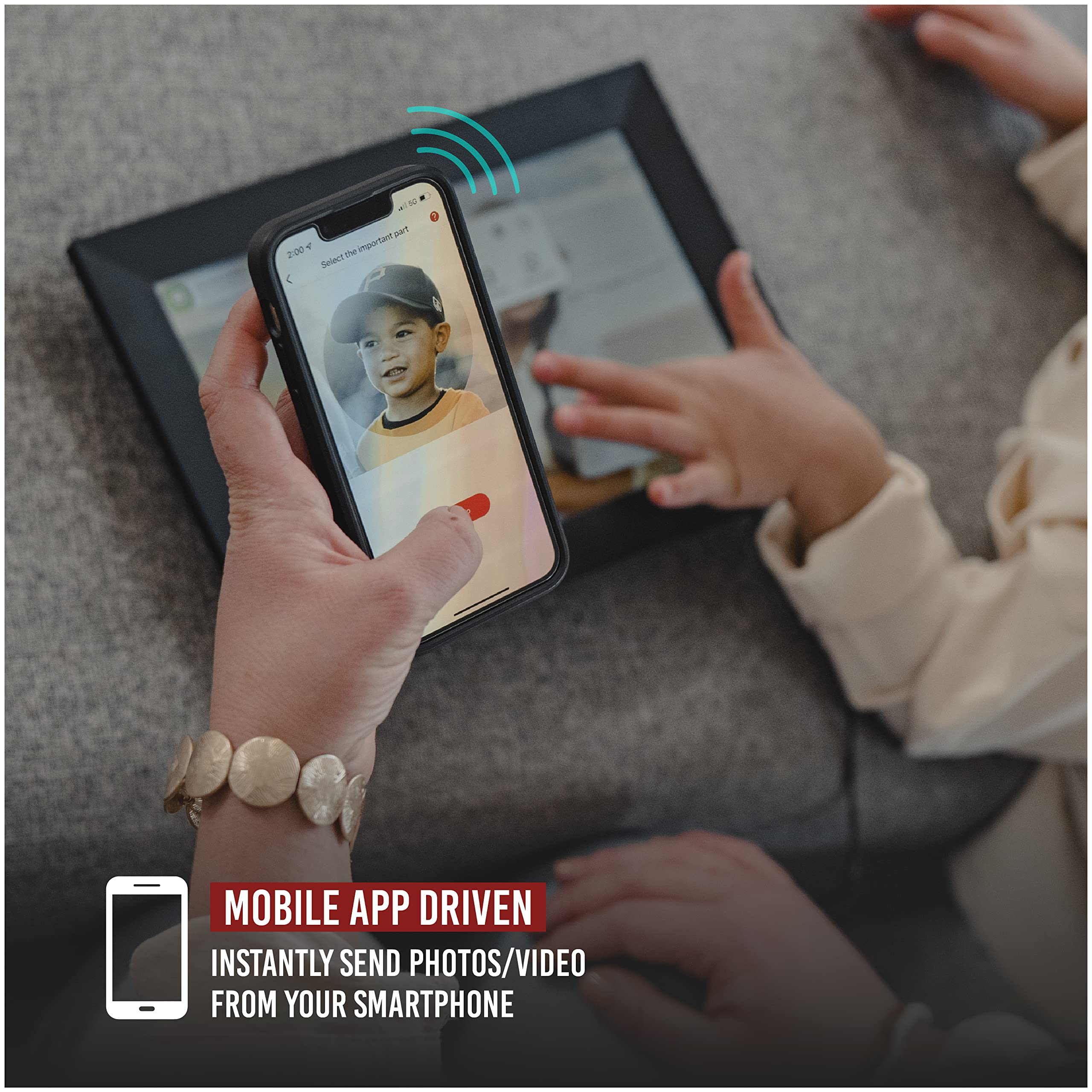 Vivitar 10 Inch Wifi Digital Picture Frame   Slim Design With Lcd Touch Screen   Easy Setup For Photos Or Video Sharing With The