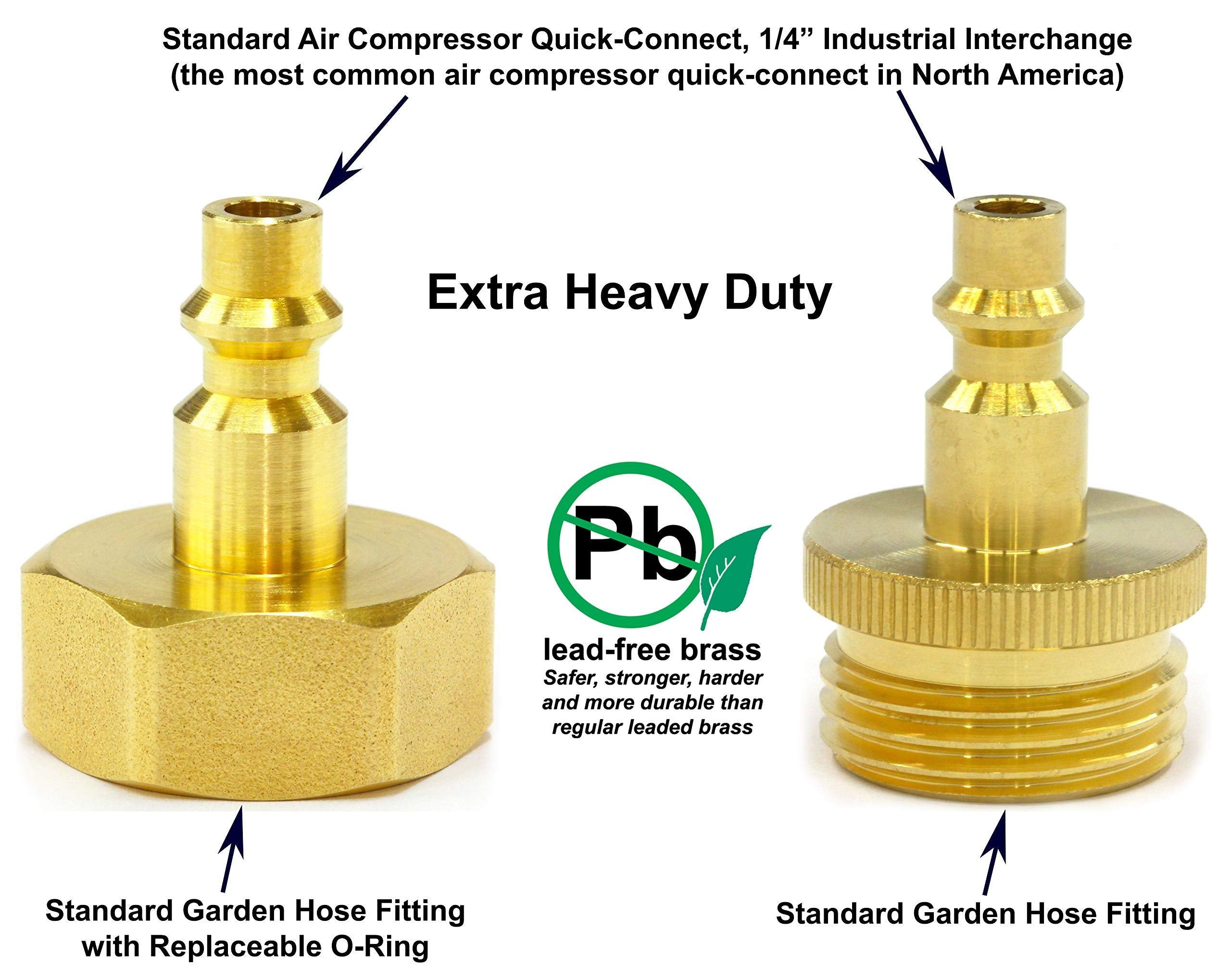 Water Blowout Quick Connect Plug Fittings For Air Compressor, Winterize Kit For Rv, Camper, Outdoor Plumbing, Garden Hose, And S