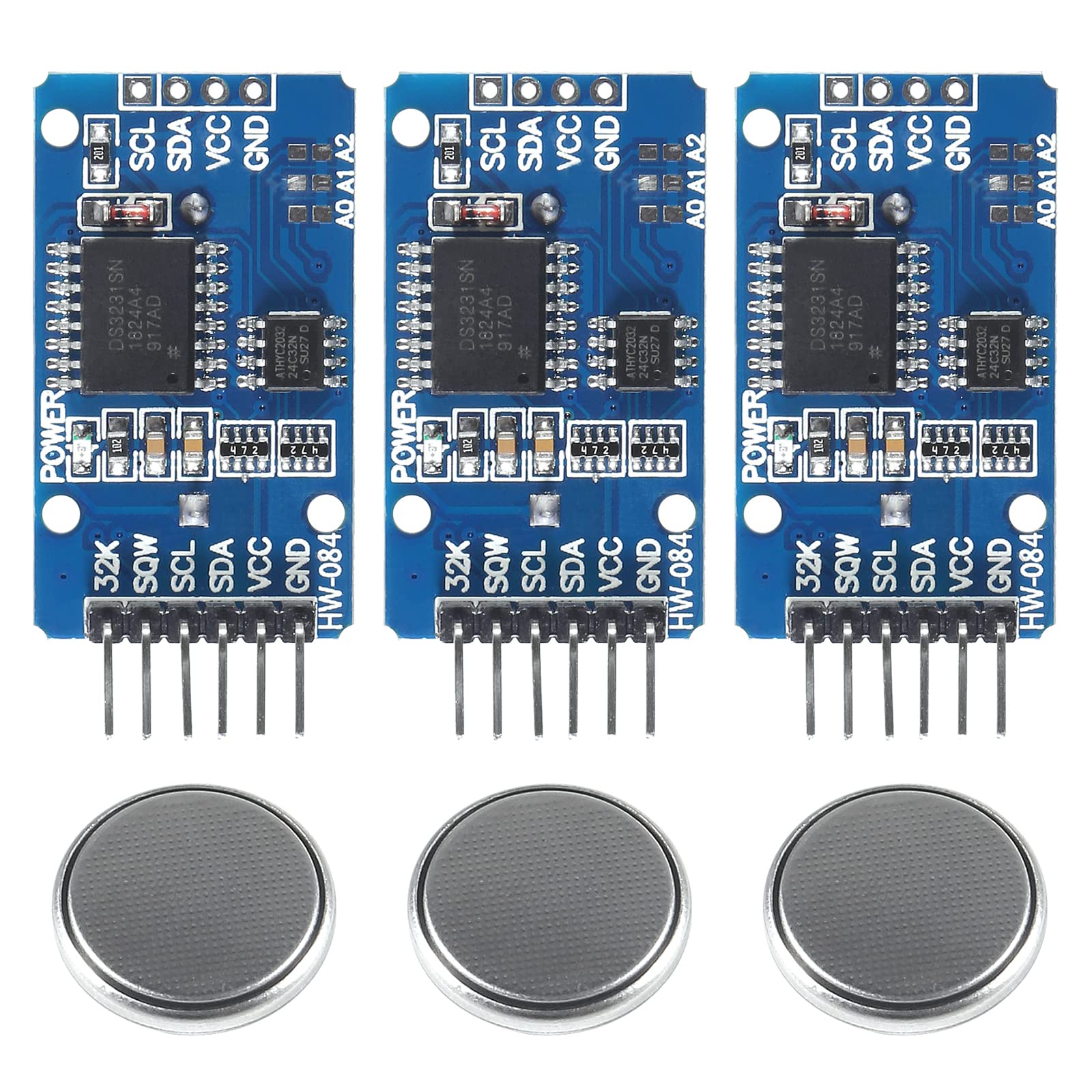 Aitrip 3Pcs Ds3231 Real Time Clock Module Rtc Sensor High Precision At24C32 Iic Timer Alarm Clock For Arduino Raspberry Pi