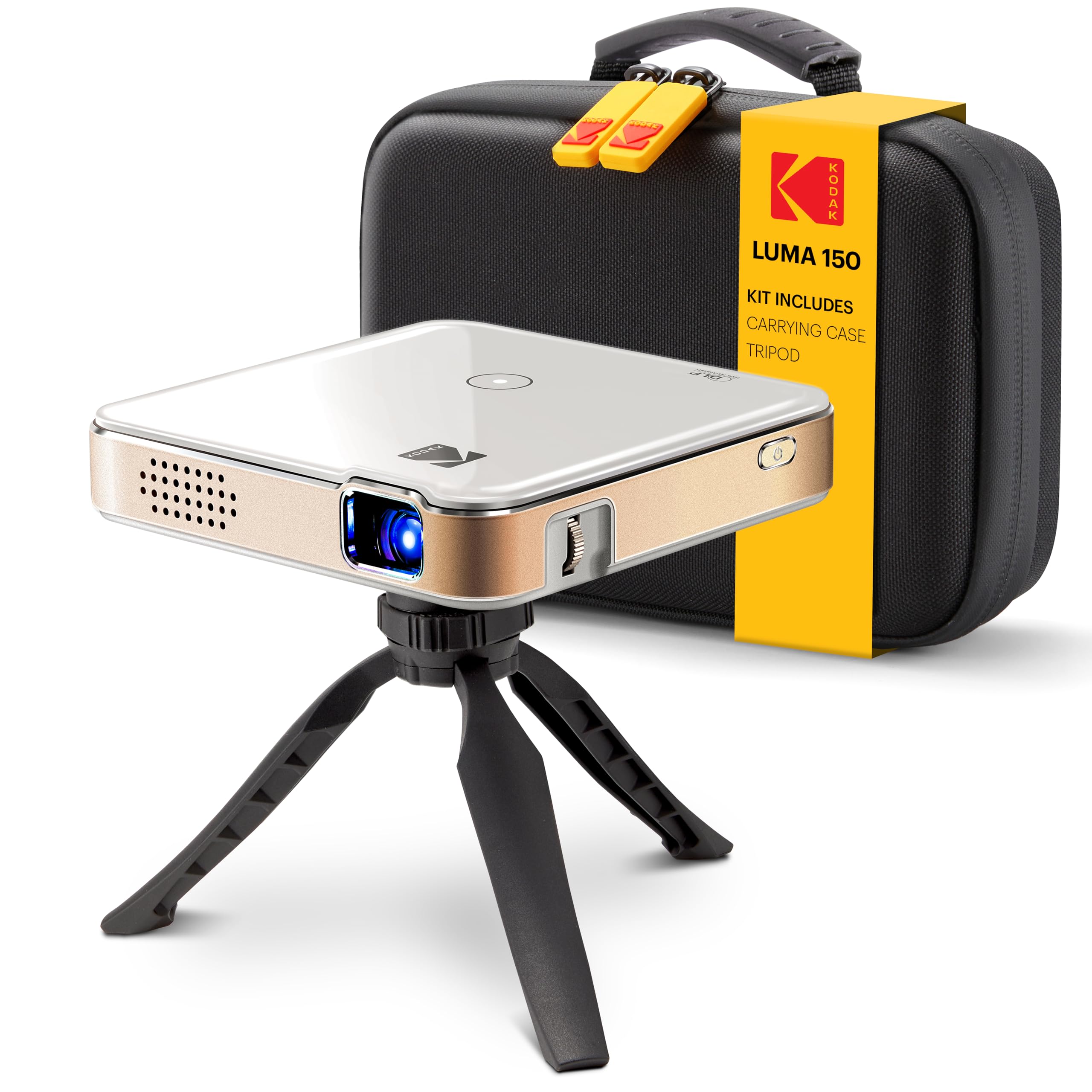 Kodak Luma 150 Wireless Mini Pico Projector Standard Kit, DLP, Supports 1080p Input, HDMI, USB & microSD, with a Built-in Rechar