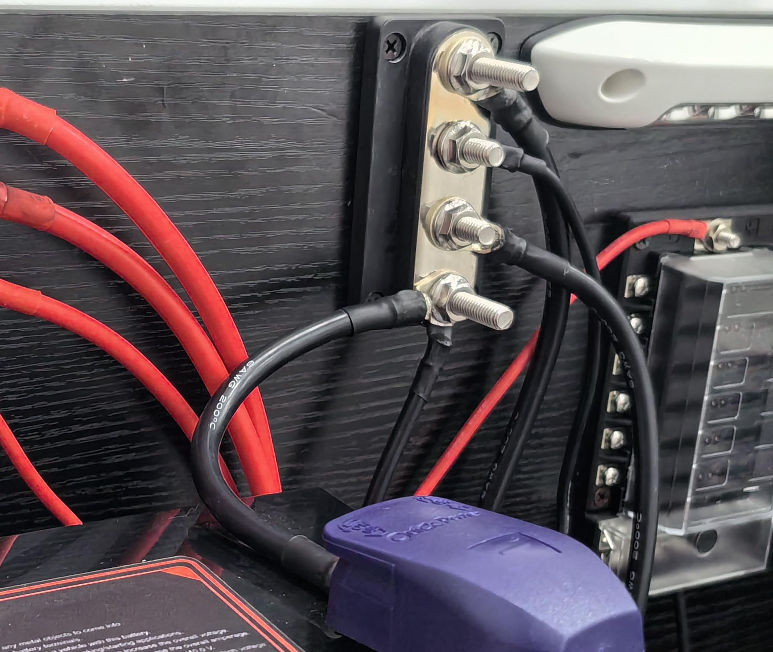 Gloaso 300A Copper Bus Bar 12V Car Buss Bar Power Distribution Block With Cover Marine 4 X 5/16'' Studs Terminals Blocks, Heavy