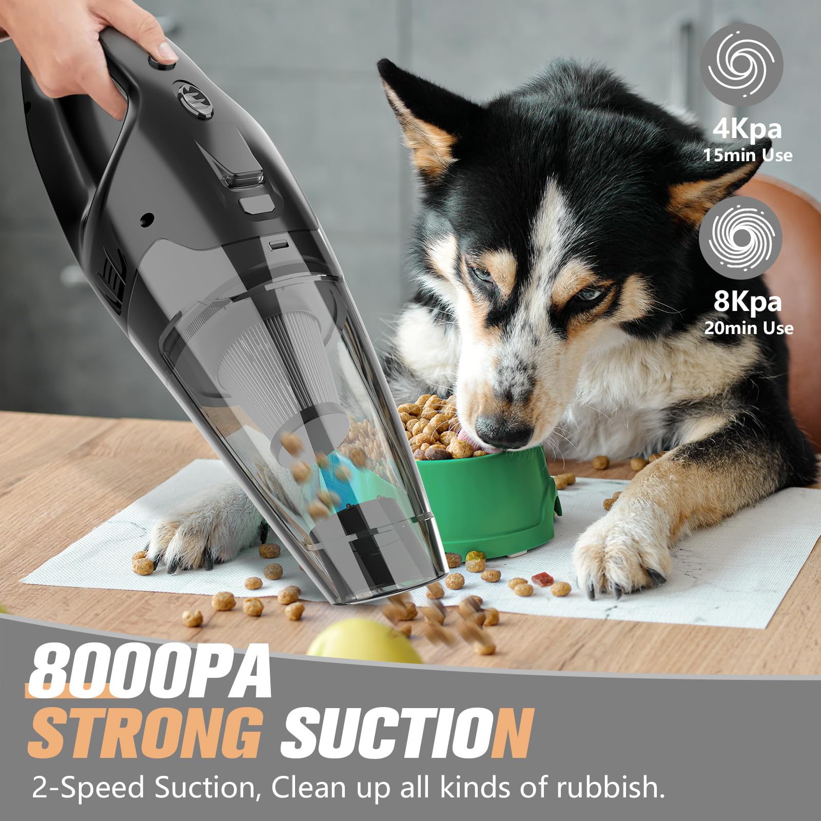 Handheld Vacuum Cordless Rechargeable With Led Light, Car Vacuum Portable Cordless, Hand Vacuum Cleaner Car Seats, Home, Quick C