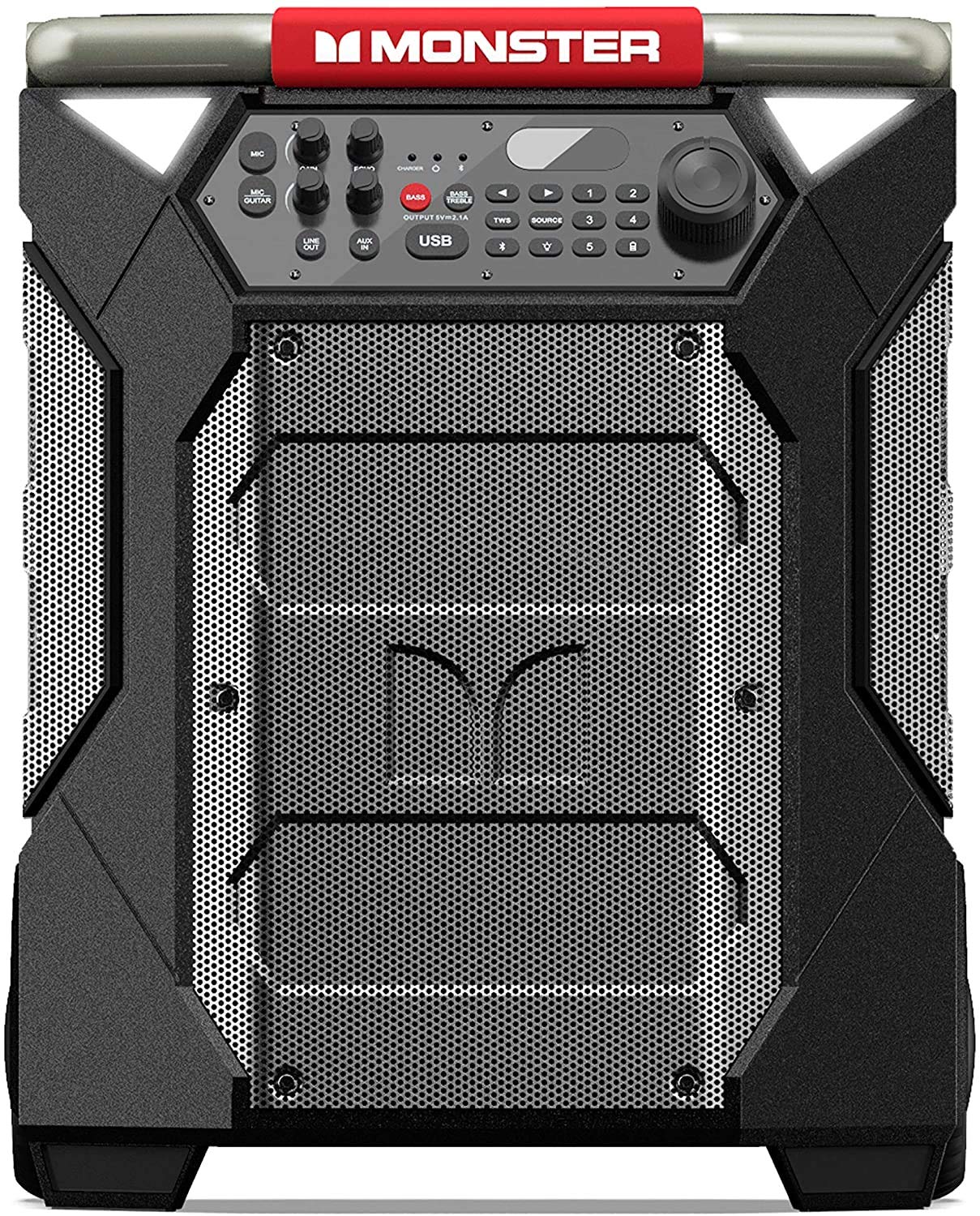 Monster Rockin Roller 270 Portable Indoor/Outdoor Wireless Speaker, 200 Watts, Up To 100 Hours Playtime, Ipx4 Water Resistant,
