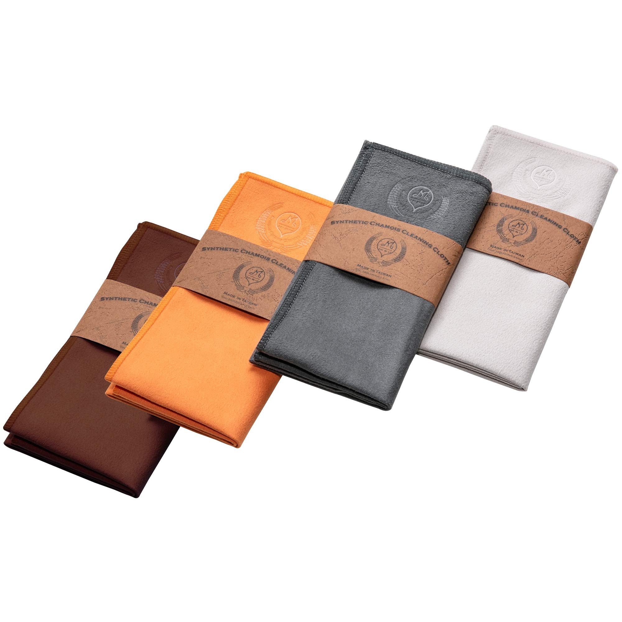 Mi&Vi Synthetic Chamois Microfiber Instrument Cleaning & Polishing Cloth For Violin, Viola, Cello, Bass, Guitar 12X12In (4 Pack)