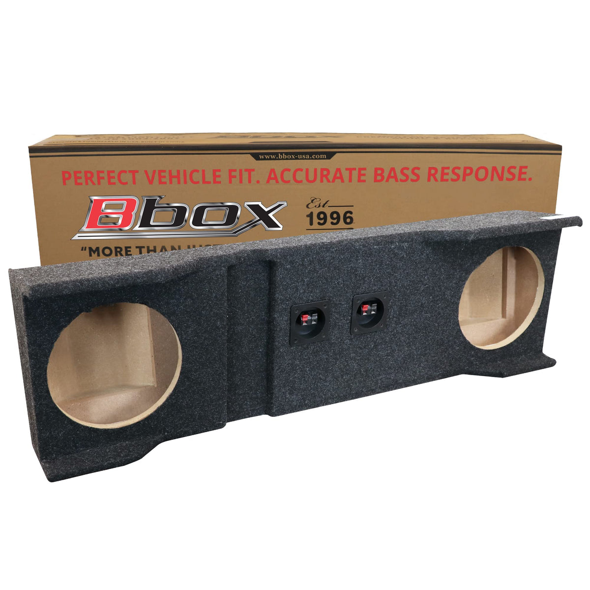 Atrend Bbox Dual 10 Inch Subwoofer Sealed Enclosure - Fits 1999-2006 Heavy Duty Chevrolet/Gmc Crew Cab - Car Subwoofer Boxes & Enclosures - Subwoofer Box Improves Audio Quality, Sound And Bass - Charcoal