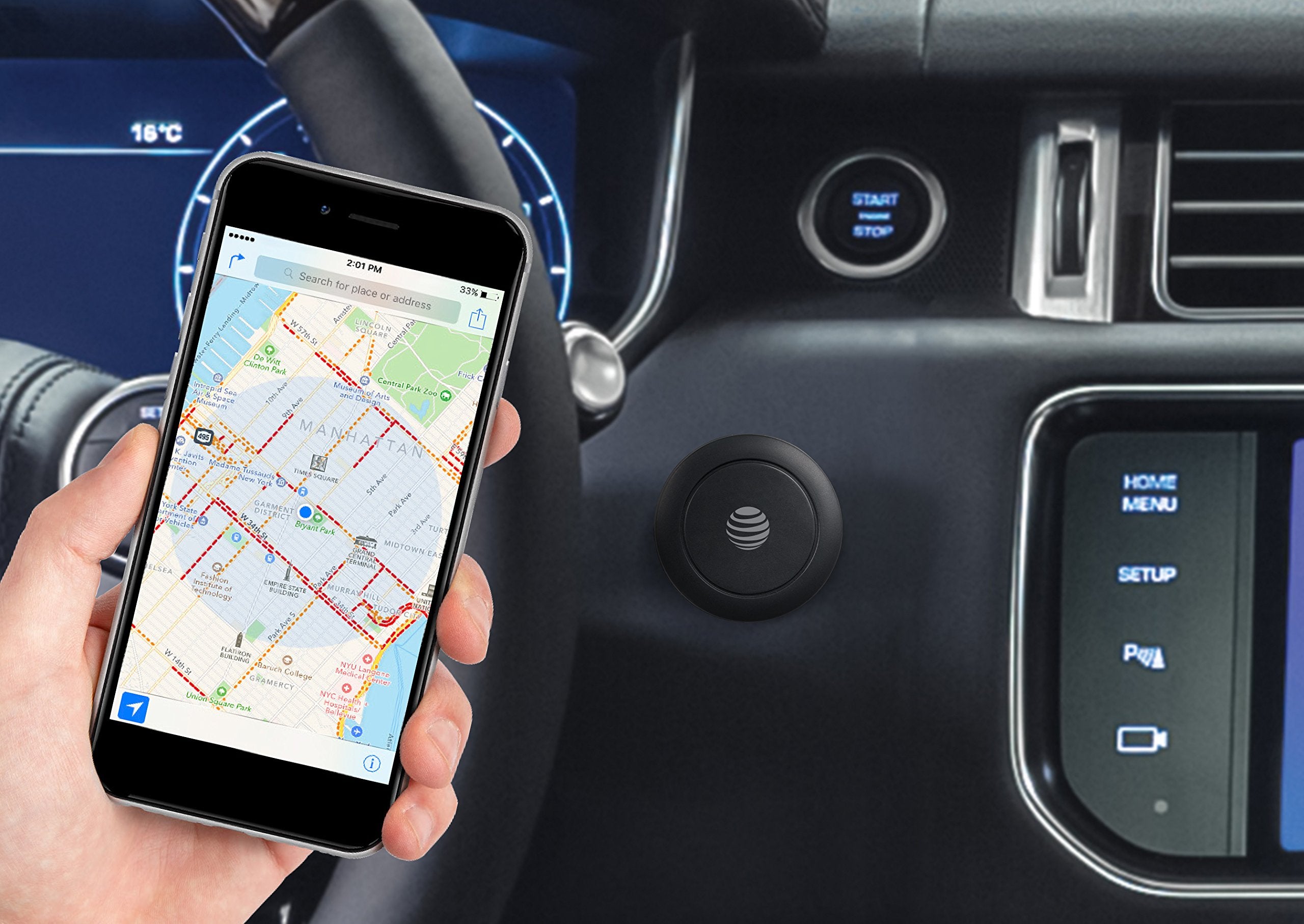 At&T Universal Car Magnet Mount And Holder For Mobile Devices, Smartphones, Mini Tablets - Black