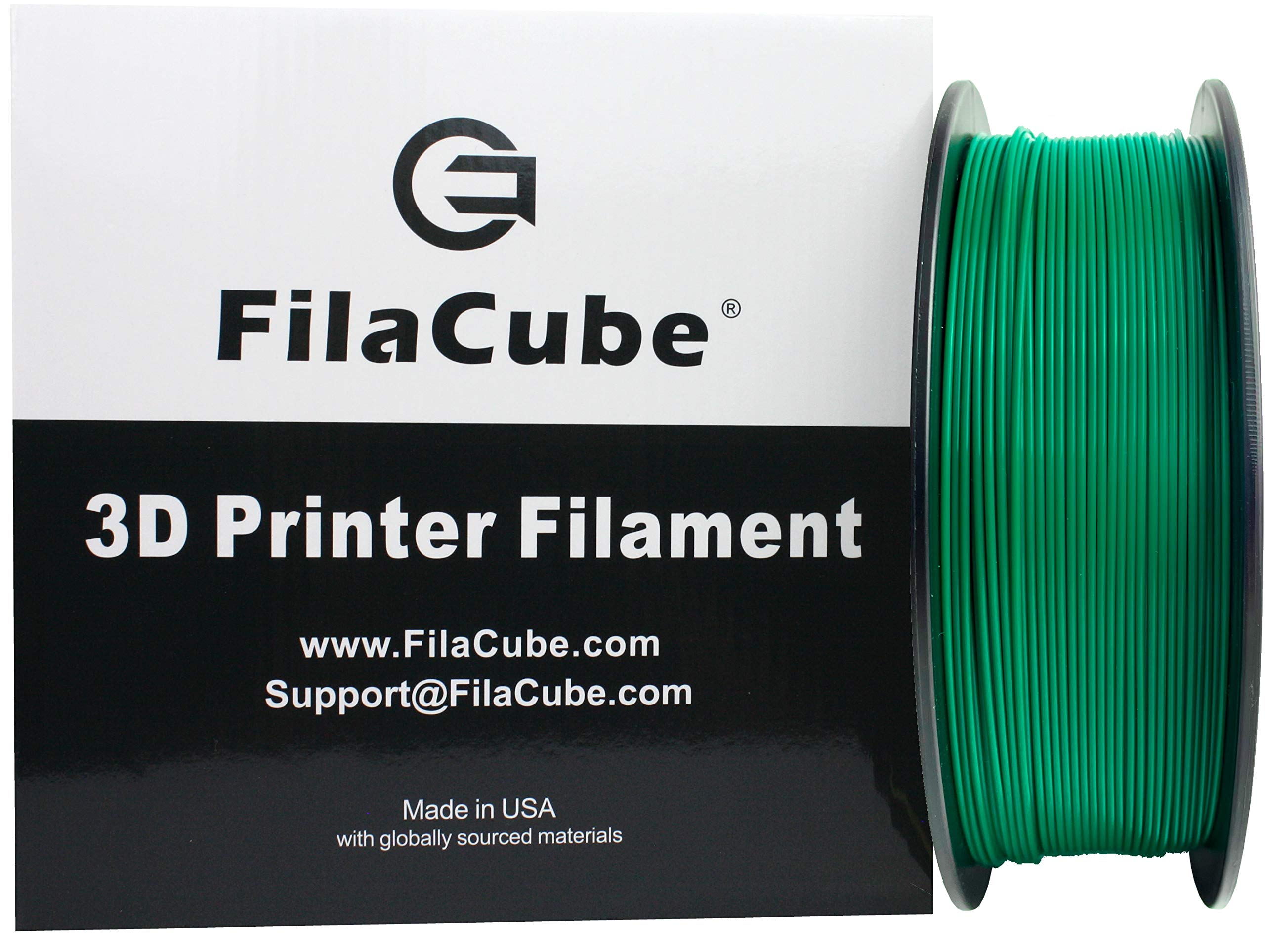 Translucent Green (Color Darker Than Picture) 3D Printer 1.75mm Filament - FilaCube 1.75 mm 1kg PLA 2 3D Printing Plastic Green 