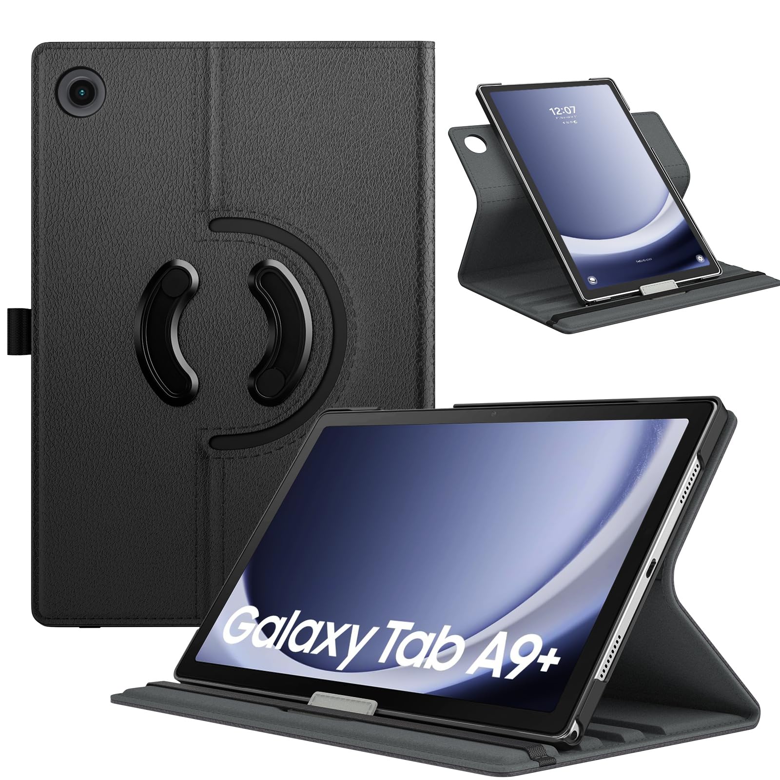 TiMOVO Rotating Case for Samsung Galaxy Tab A9+/A9 Plus 11 Inch 2023, 90 Degree Rotating Stand Cover, Support Auto Wake Sleep fo