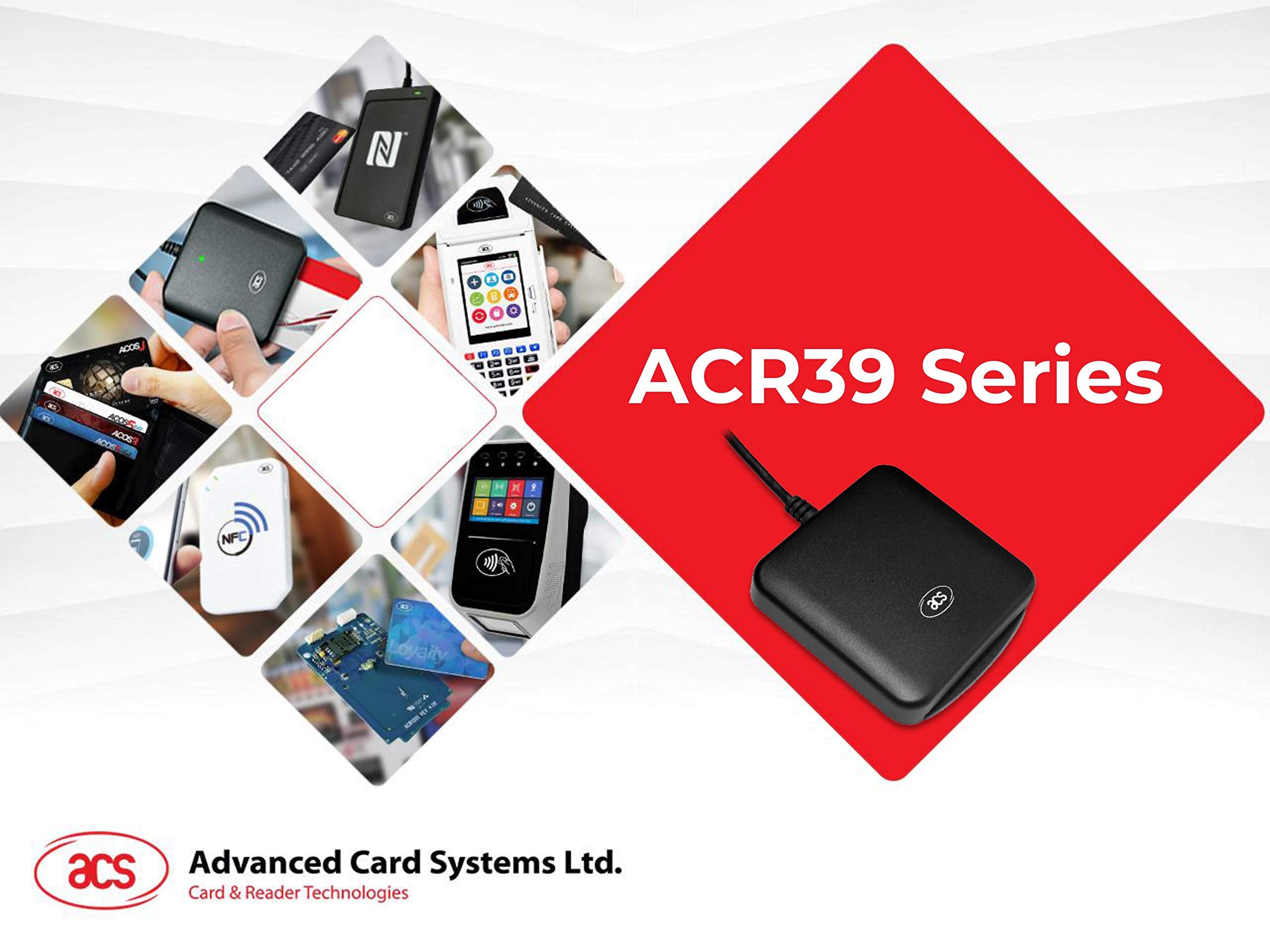 SCB Solutions USB Smart Card Reader ACR39U - Compact, Black, High-Speed Connectivity for Secure Transactions